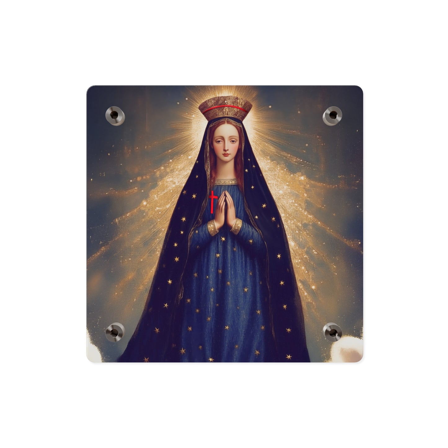 Our Lady of Pontmain Wall Art Panel - Ready to Hang Acrylic Print - Catholic Saint Art - Patron Saint Print - Mother Mary Art
