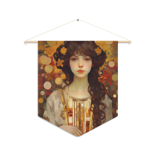 Saint Cecilia Wall Banner / Wall Hanging - Prayer room art - Catholic Home Art - Large Print - 18" x 21"
