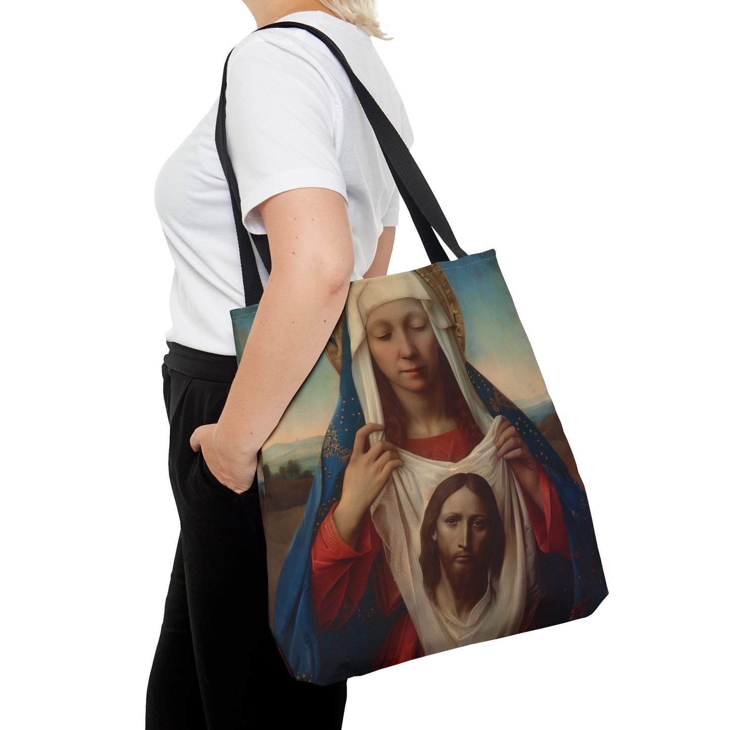 Saint Veronica / Saint Veronica's Veil Tote Bag - Large Medium Small Faith Art Bag - Catholic Faith Purse - Religious Carry All