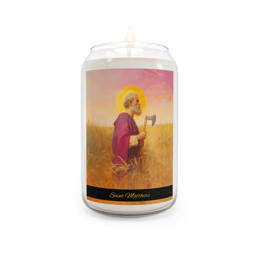 Saint Matthias - Scented Prayer Candle, 13.75oz -  Candle - Catholic Art - prayer room Scented Candle - Religious Saint