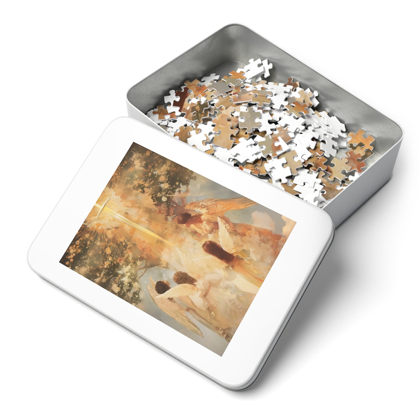 The Watchers of the First Dawn - Guardians of Eden - Puzzle & Keepsake Tin - Religious Jigsaw Puzzle (30, 110, 252, 500,1000-Piece)