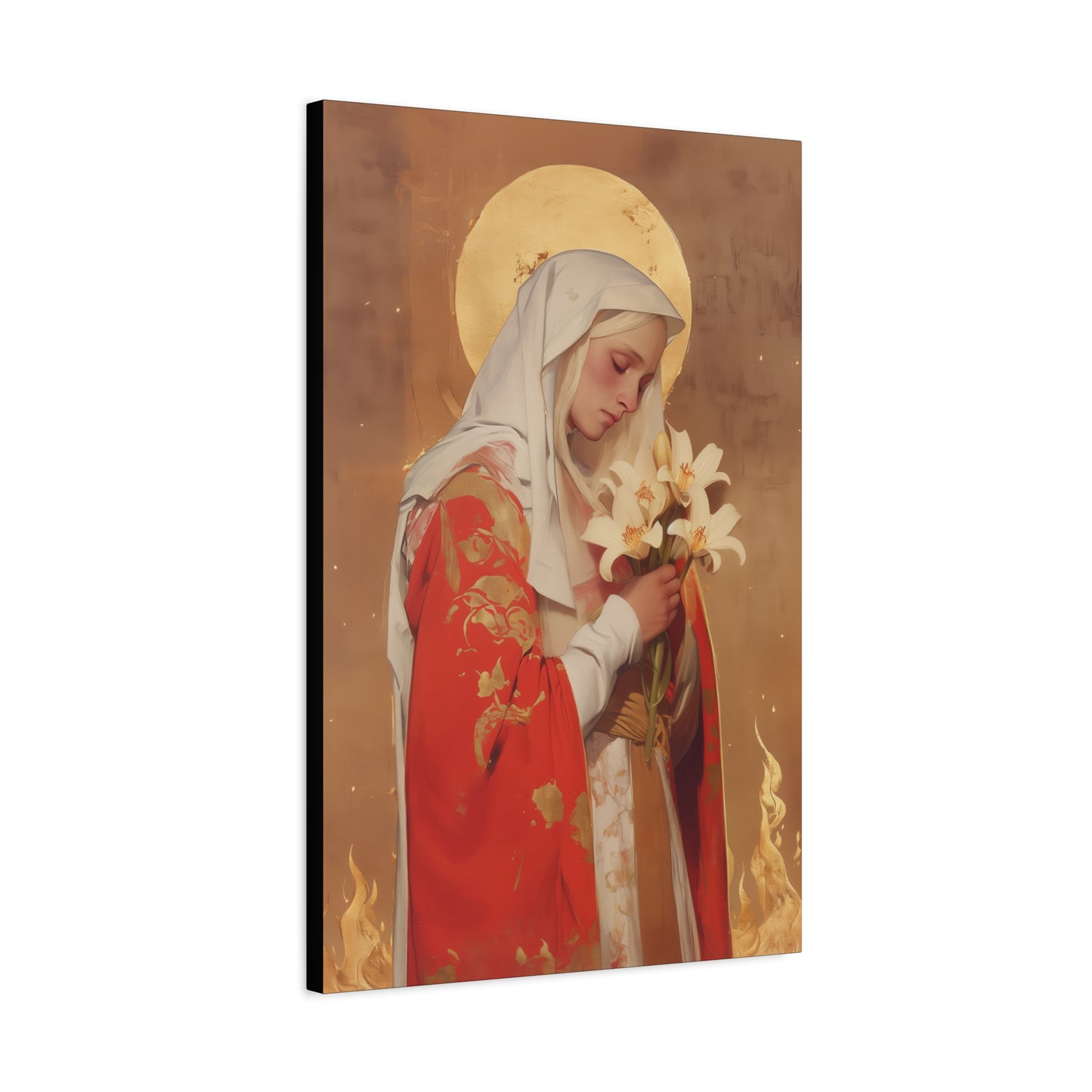 Saint Faith of Agen - Gallery Wrapped Canvas - Print - Religious Art for your Home - Catholic Art