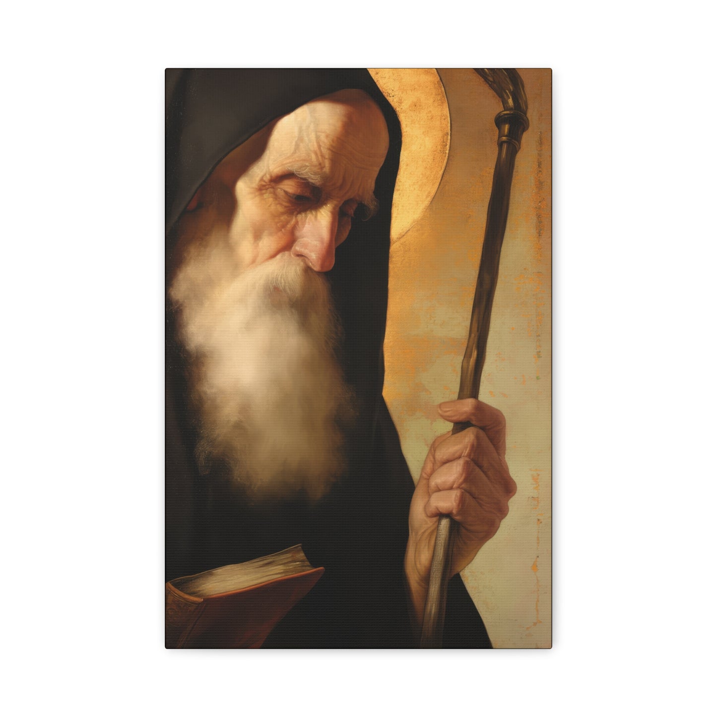 Saint Benedict - Museum Wrapped Canvas - Sanctified Souls Print - Religious Art for your Home