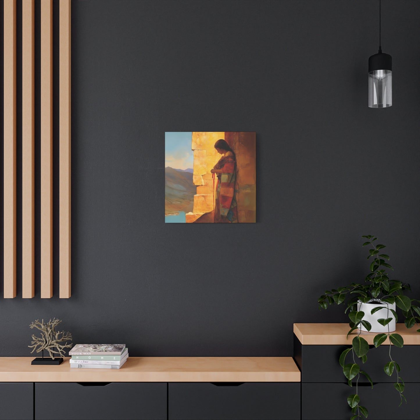 A Thread Through the Line of Christ - Rahab Museum Wrapped Canvas - Sanctified Souls Print -Based on Klimt's The Kiss