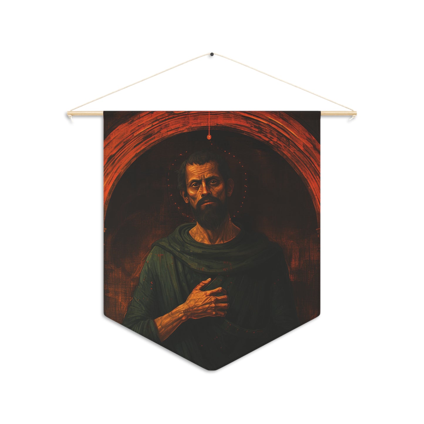 Saint Bartholomew Wall Banner / Wall Hanging - Unique Religious Art for your home - Prayer room - Catholic Home Art - 18" x 21"