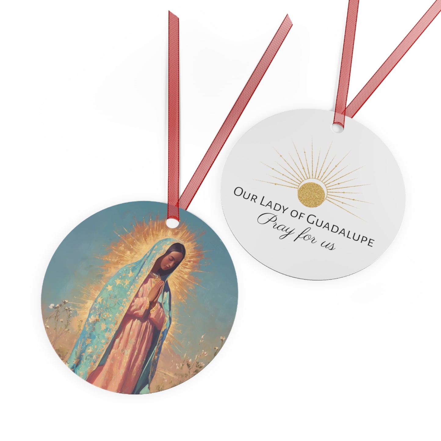 Our Lady of Guadalupe - Metal Ornament - Religious Holiday Christmas Ornament and Keepsake