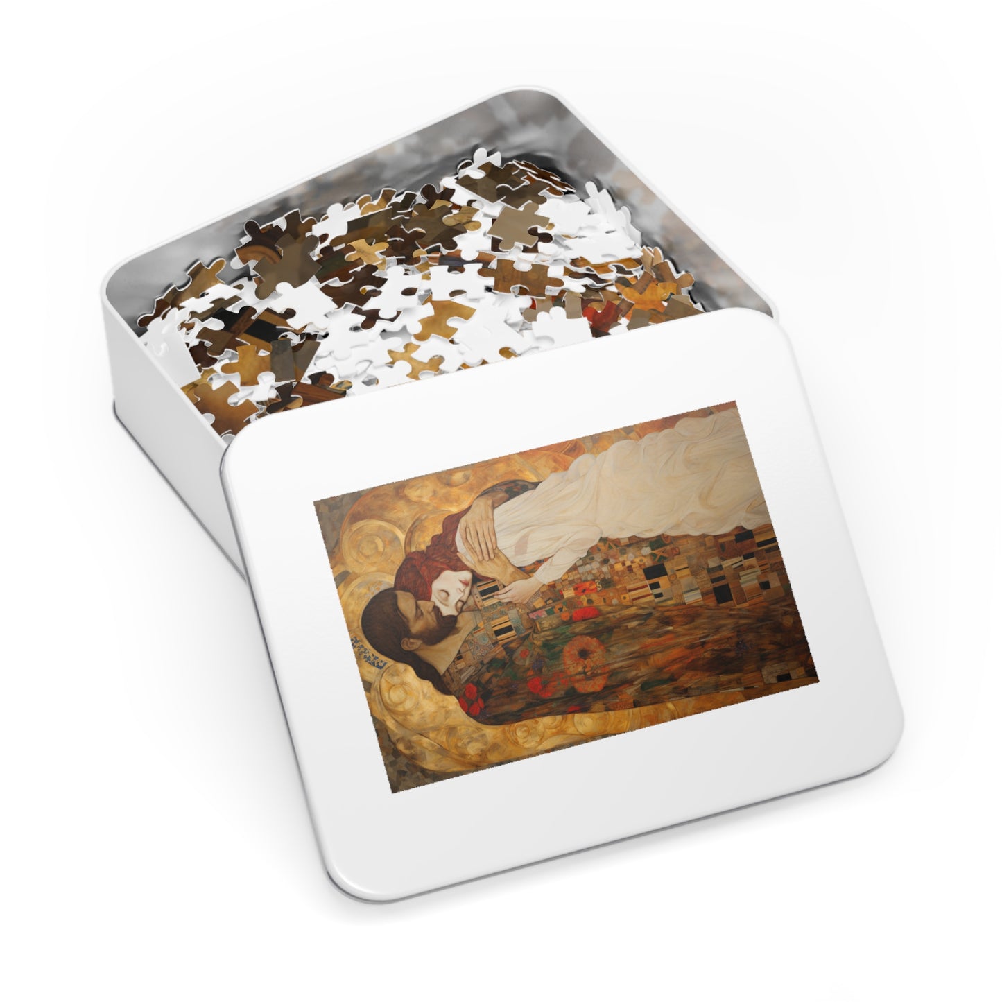 Christ Embracing Mary Magdalene Puzzle and Keepsake Tin - Religious Jigsaw Puzzle (30, 110, 252, 500,1000-Piece) - Devotional Puzzle