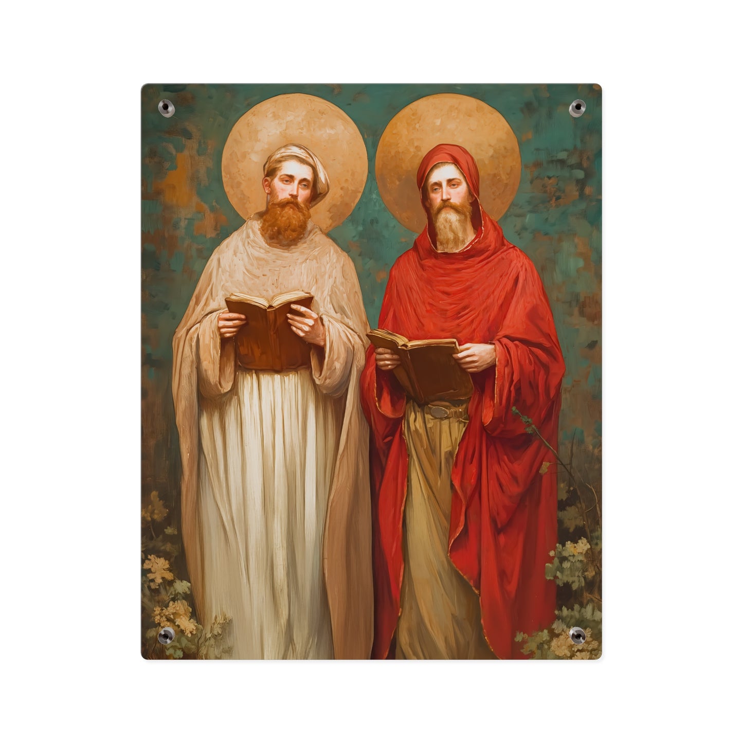 Saints Cosmas and Damian Wall Art Panel - Ready to Hang Acrylic Print - Catholic Saint Art - Patron Saint Print - Martyr Art