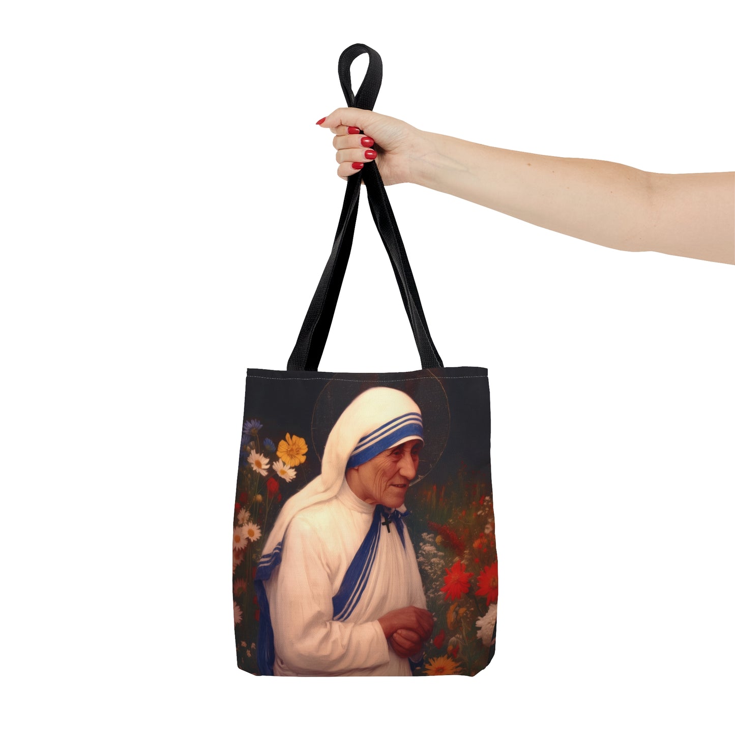 Saint Teresa of Calcutta - Tote Bag - Large Medium Small Faith Art Bag - Bible Study Faith Purse - Double Sided