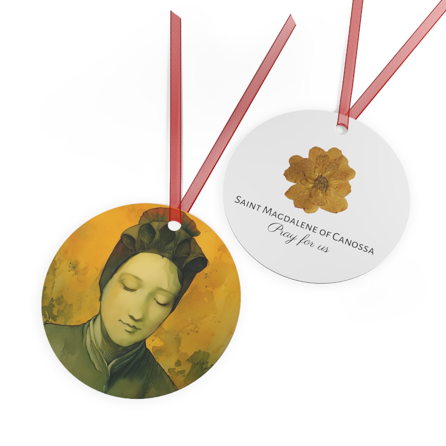 Saint Magdalene of Canossa Ornament - Religious Holiday Christmas Ornament and Keepsake - Double sided Keepsake