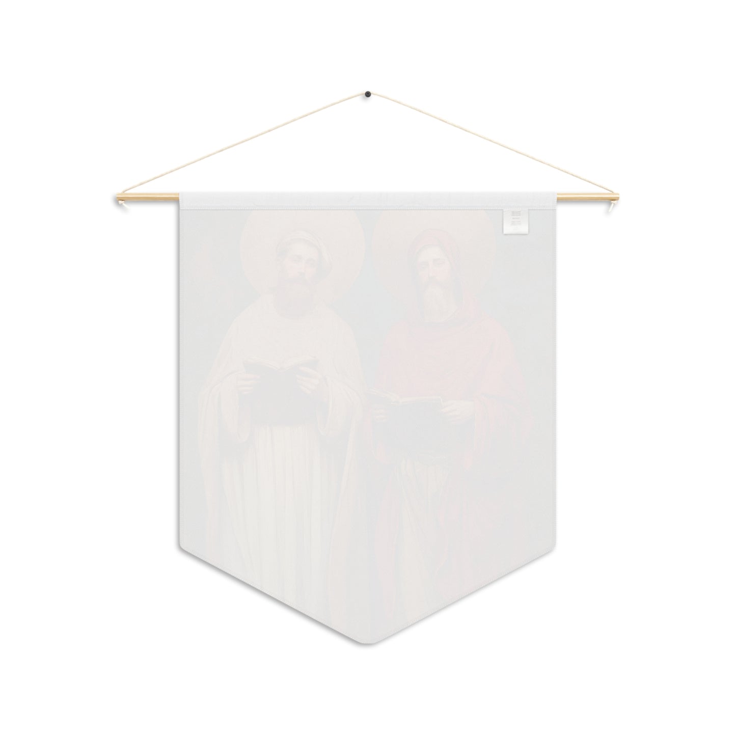 Saints Cosmas and Damian Pennant / Banner / Wall Hanging - Prayer room art - 18" x 21" - Catholic - Large Banner - Catholic