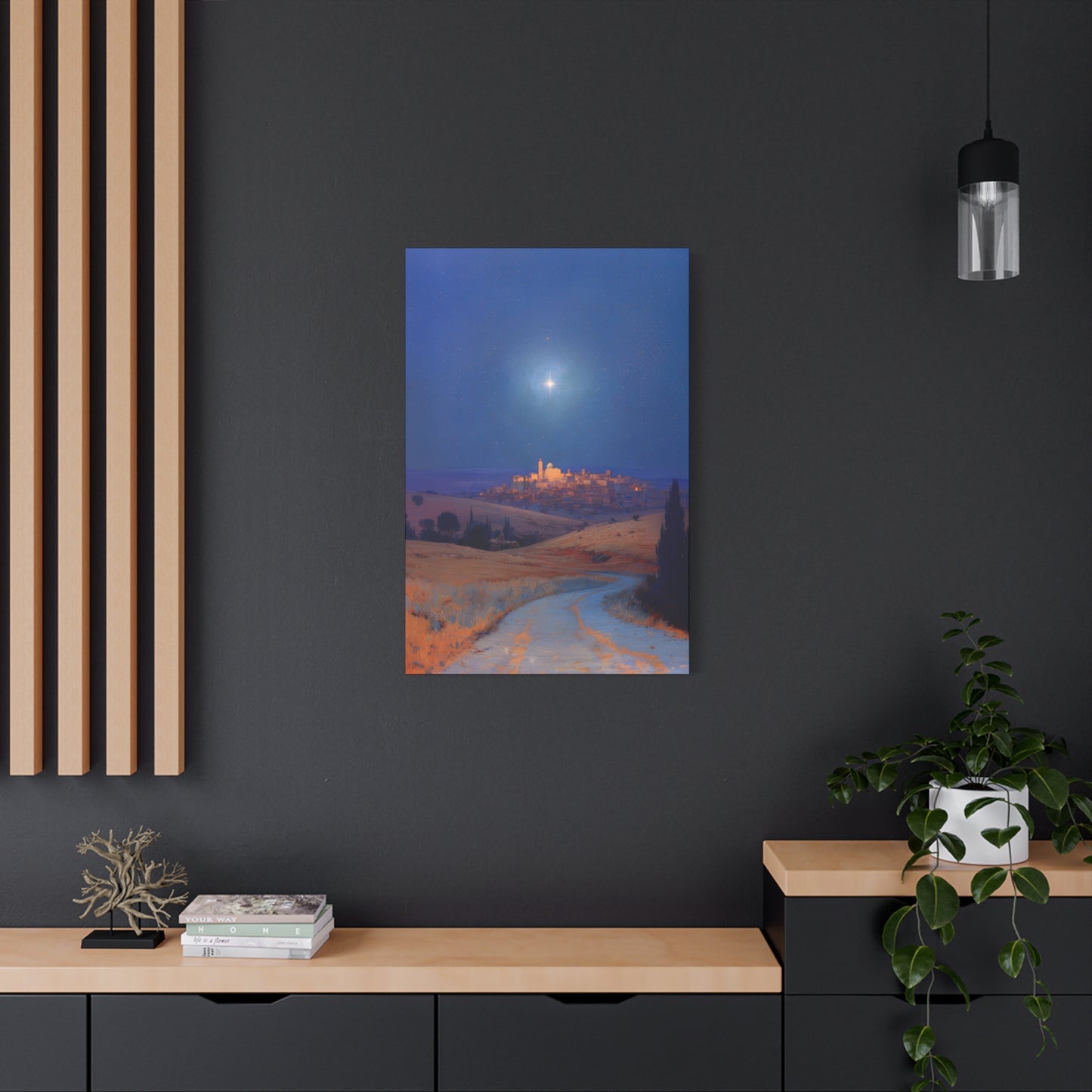 Bethlehem Wrapped in the Light of His Coming - Gallery Wrapped Canvas - Print - Religious Art for your Home - Catholic