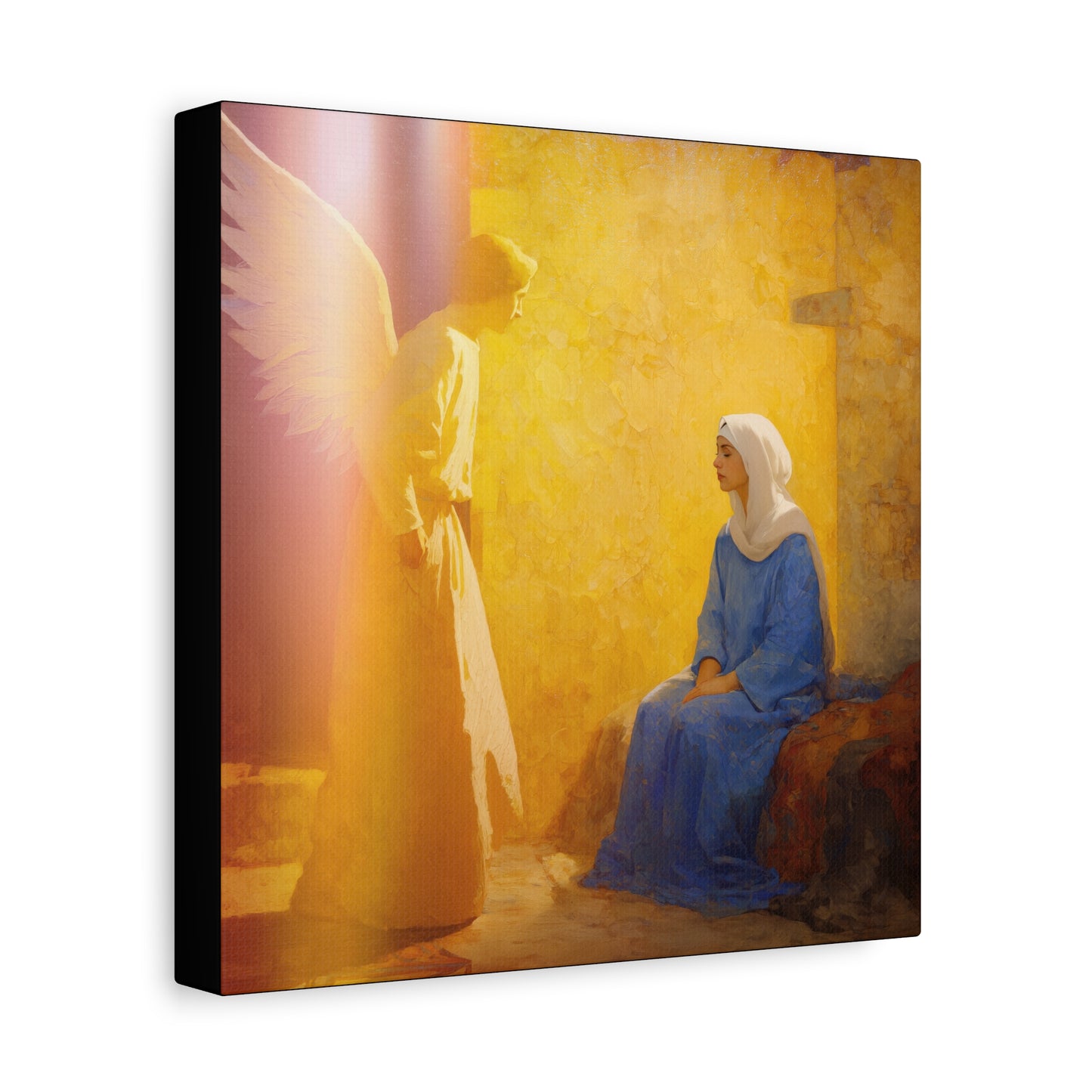 Mary's Yes - Quiet Fiat - Mother Mary - Marian Art - Gallery Wrapped Canvas - Print - Catholic Art Print