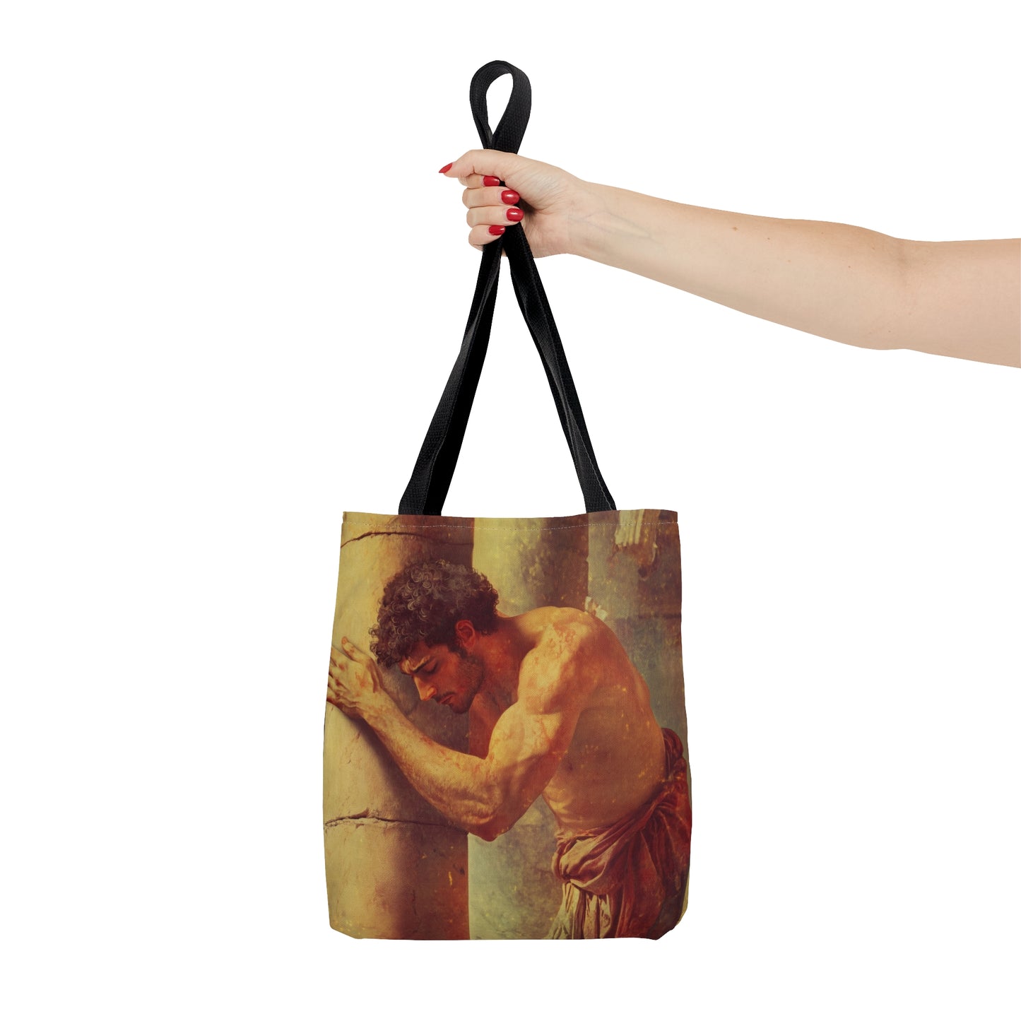Samson Tote Bag - Large Medium Small Faith Art Bag - Catholic Faith Purse - Double Sided