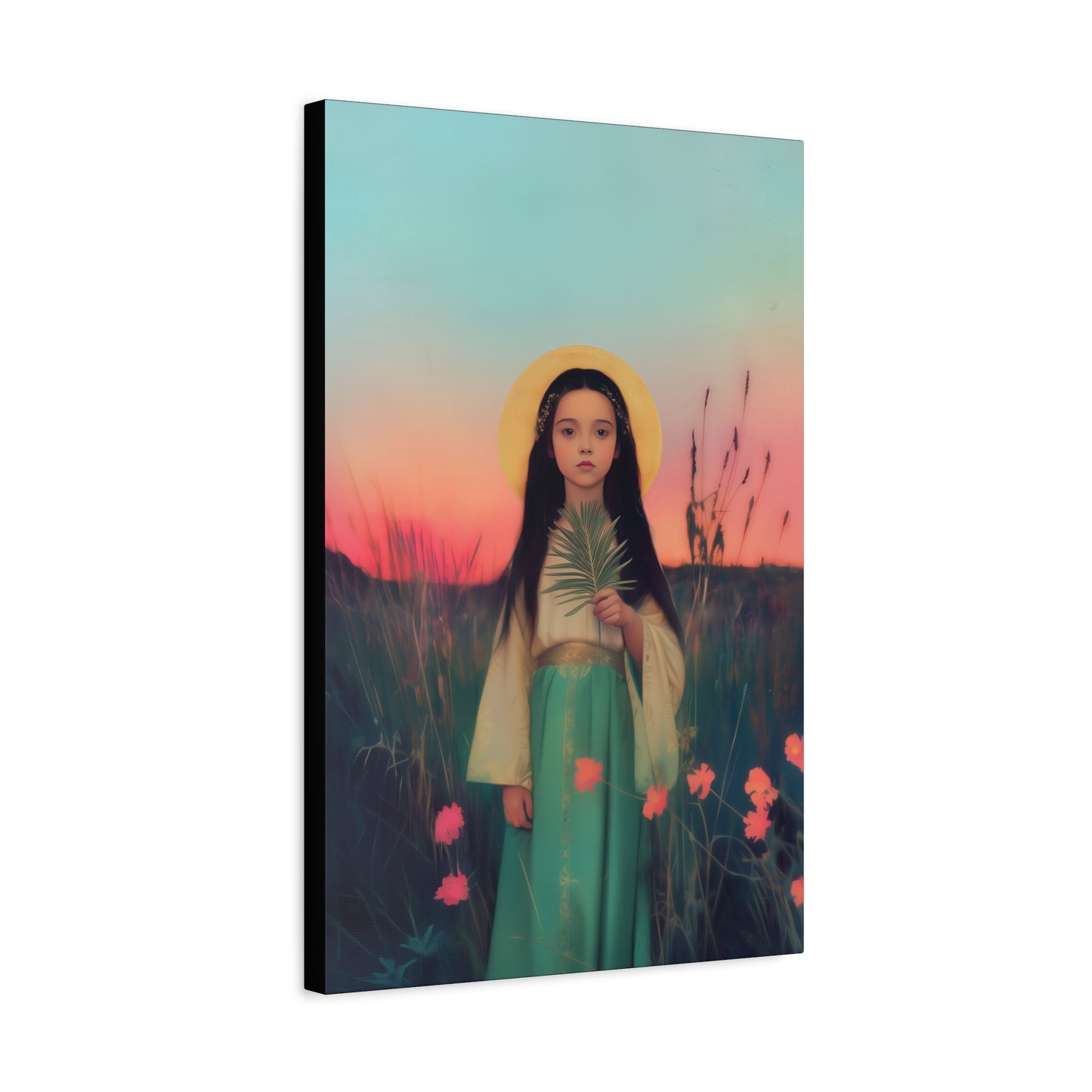 Saint Charity - Multiple Sizes - Catholic Home art - Museum Wrapped Canvas - Sanctified Souls Print - Martyr Saint