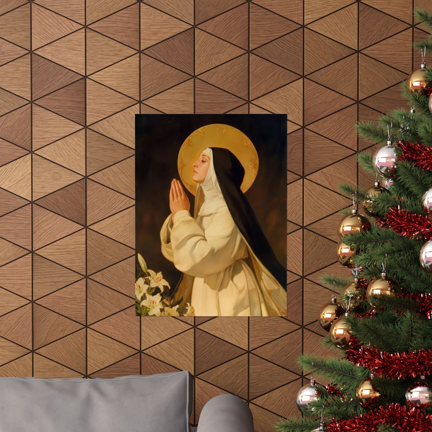Saint Lutgardis Poster Print - Sanctified Souls Print - Multiple Sizes - Premium Posters - Catholic Art for your home