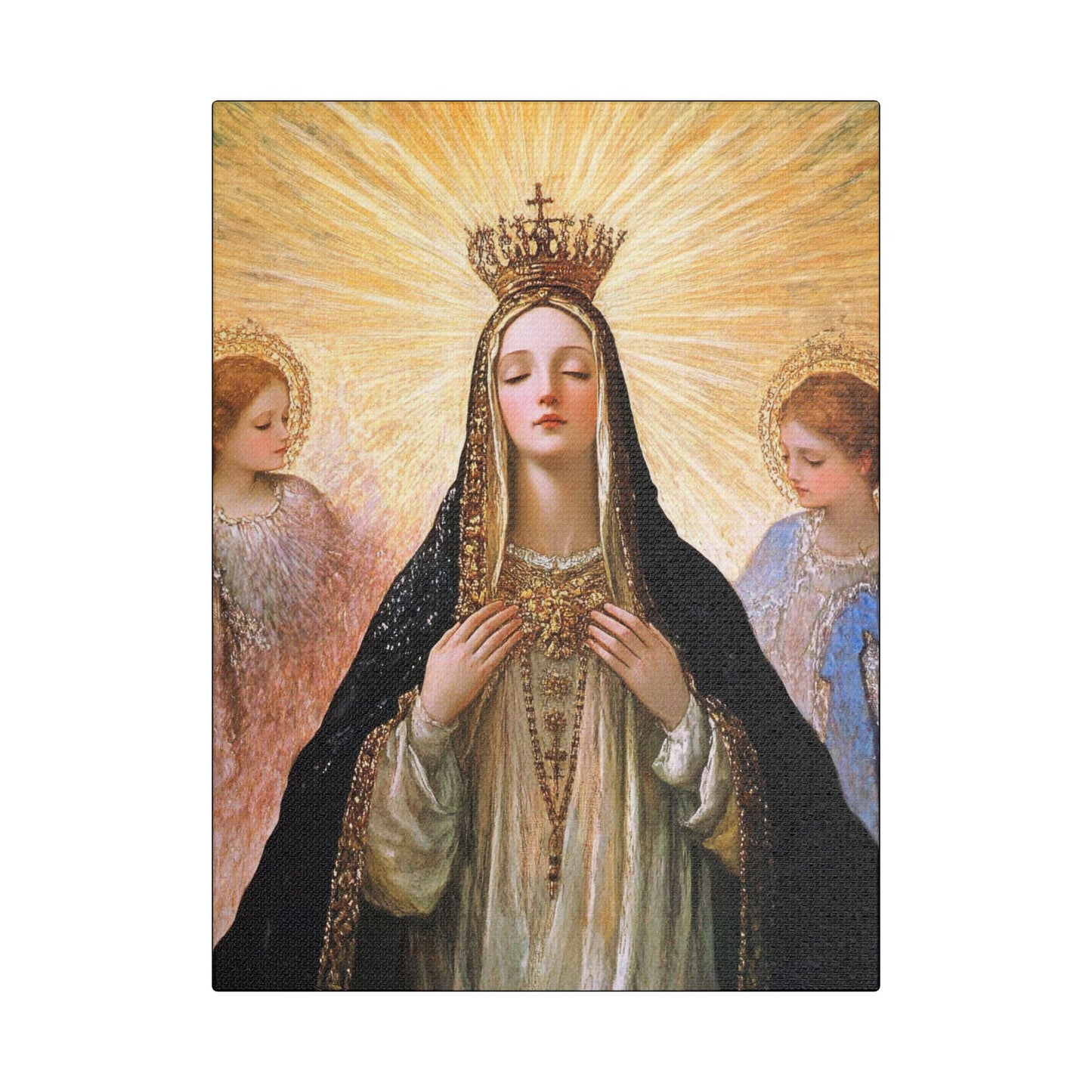 Divine Majesty: The Crowning of the Queen of Heaven - Gallery Wrapped Canvas - Print - Religious Art for your Home - Christian print