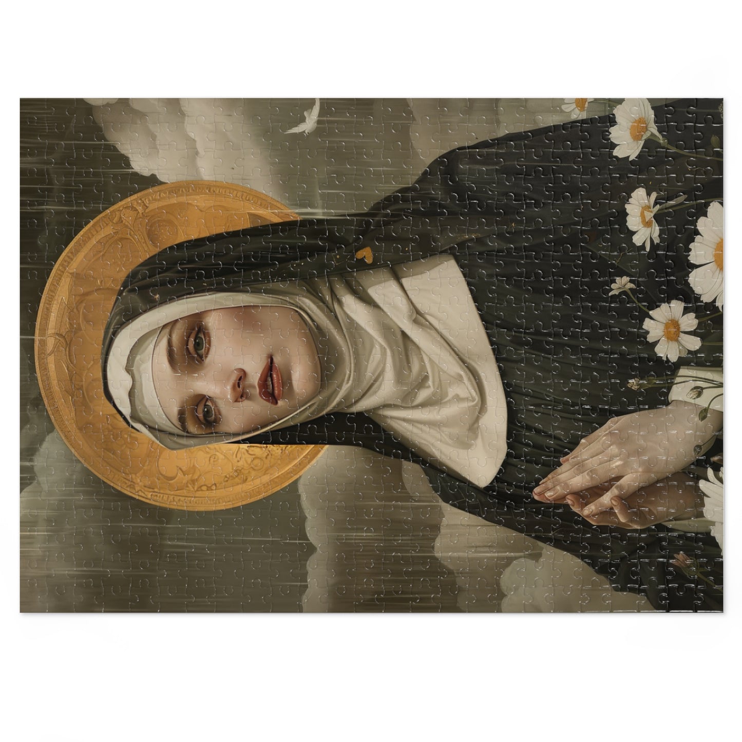 Saint Scholastica - Puzzle and Keepsake Tin - Religious Jigsaw Puzzle (30, 110, 252, 500,1000-Piece) - Religious Puzzle