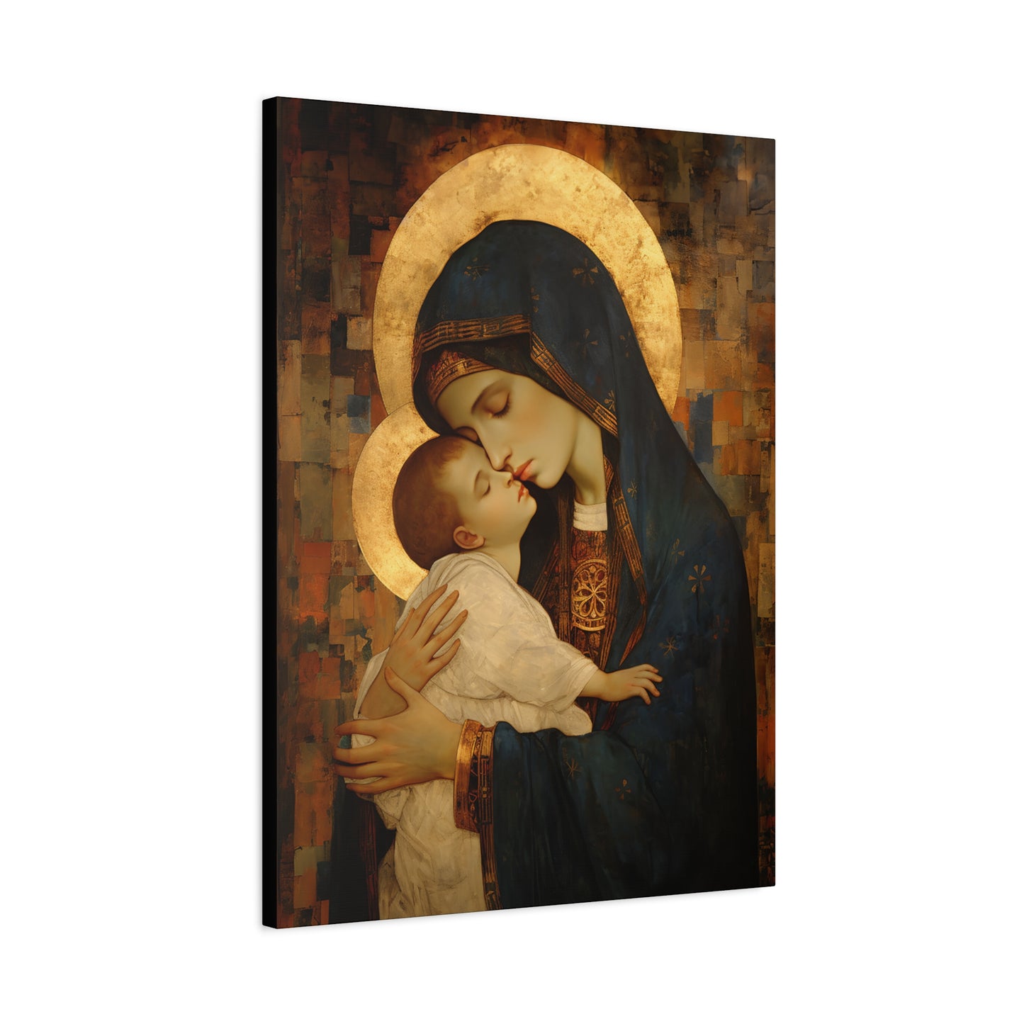 Mother of Mercy - Museum Wrapped Canvas - Sanctified Souls Print - Religious Art for your Home - The Virgin Mary and The Christ Child