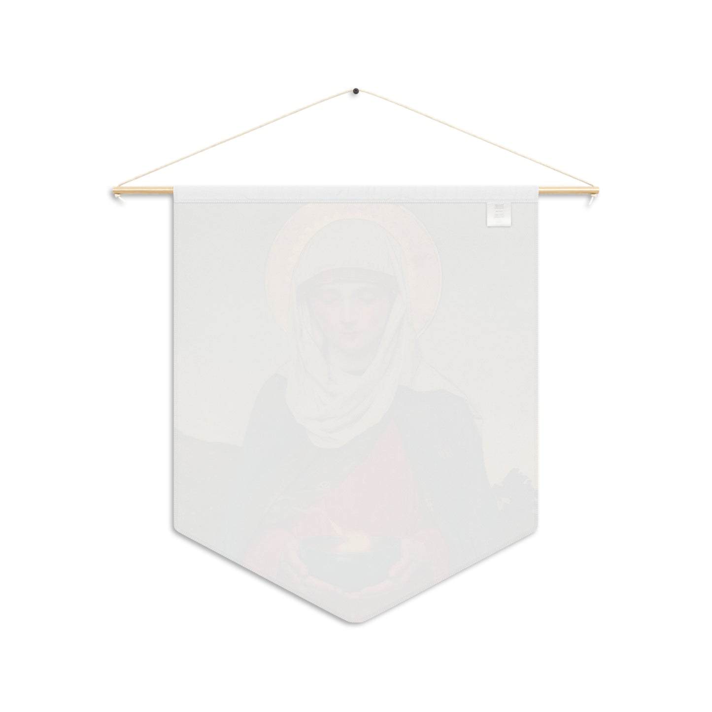 Saint Brigid of Ireland / Kildare Pennant / Banner / Wall Hanging - Prayer room art - 18" x 21" - Catholic prayer Religious - Large Print