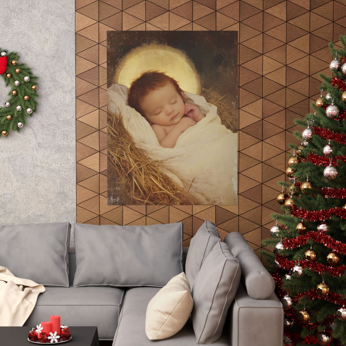 Jesus, the Newborn Light of the World - Sanctified Souls Print - Multiple Sizes - Premium Matte Vertical Posters