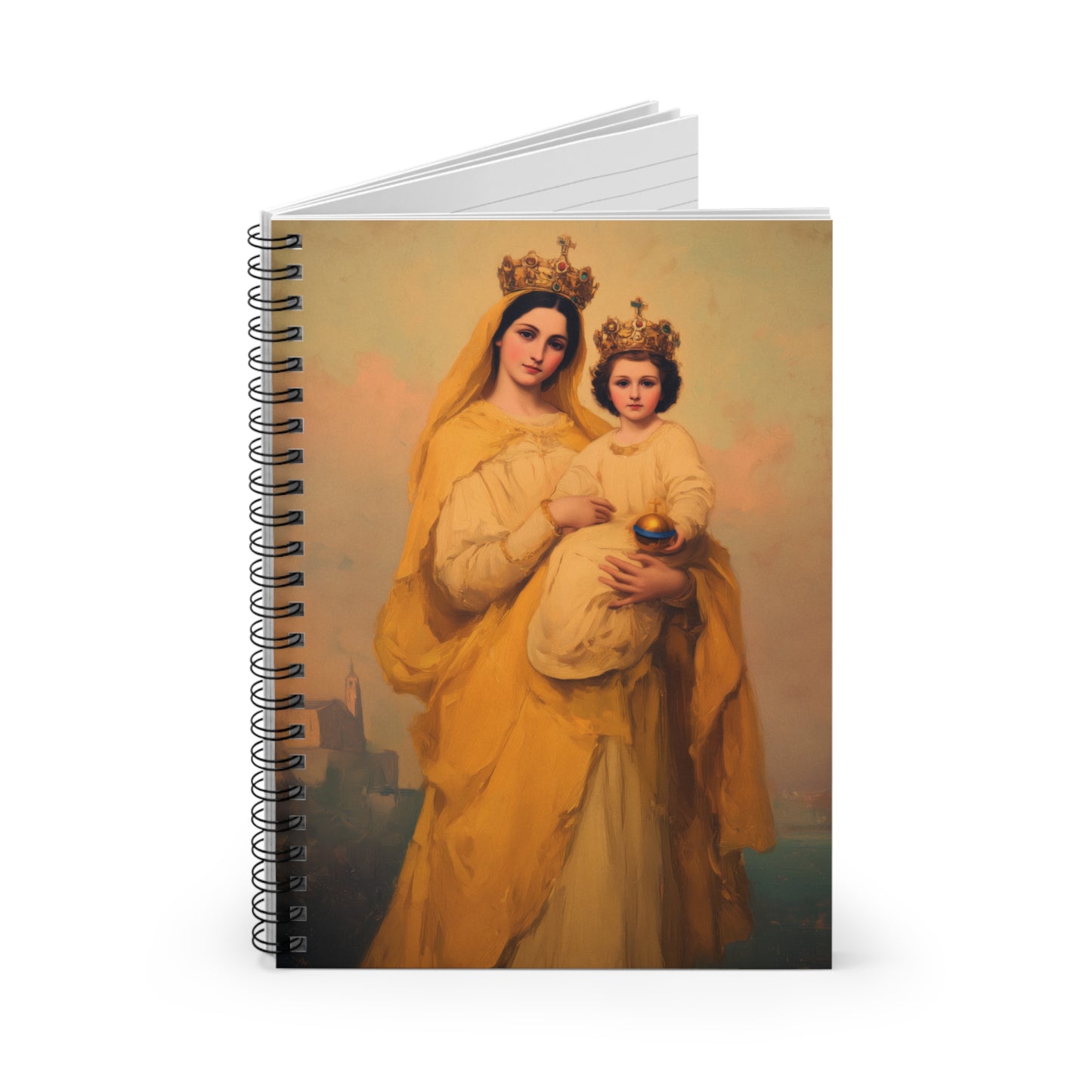 Our Lady of Prompt Succor -  Journal - Sanctified Souls Art - Religious Based Notebook - Spiral Notebook