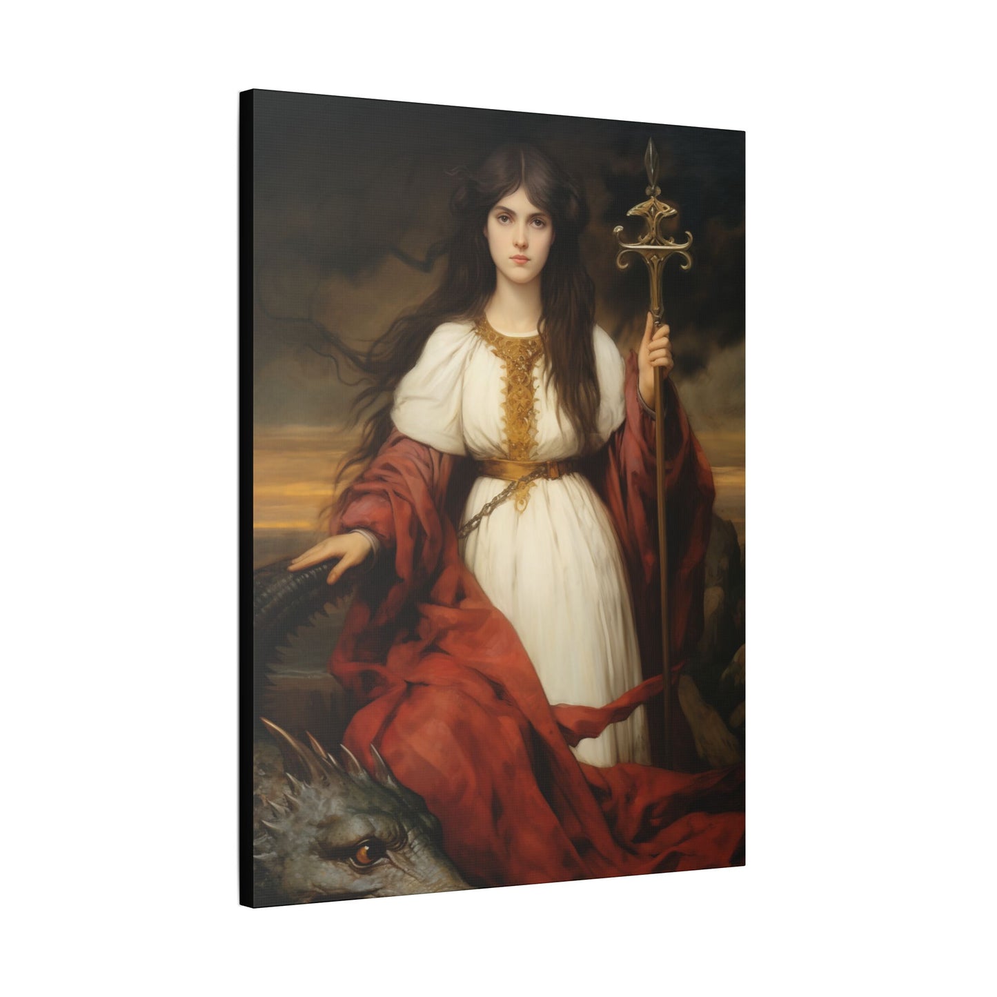 Saint Martha of Bethany Canvas Print - Multiple Sizes - Catholic Home art - Museum Wrapped Canvas - Sanctified Souls Print
