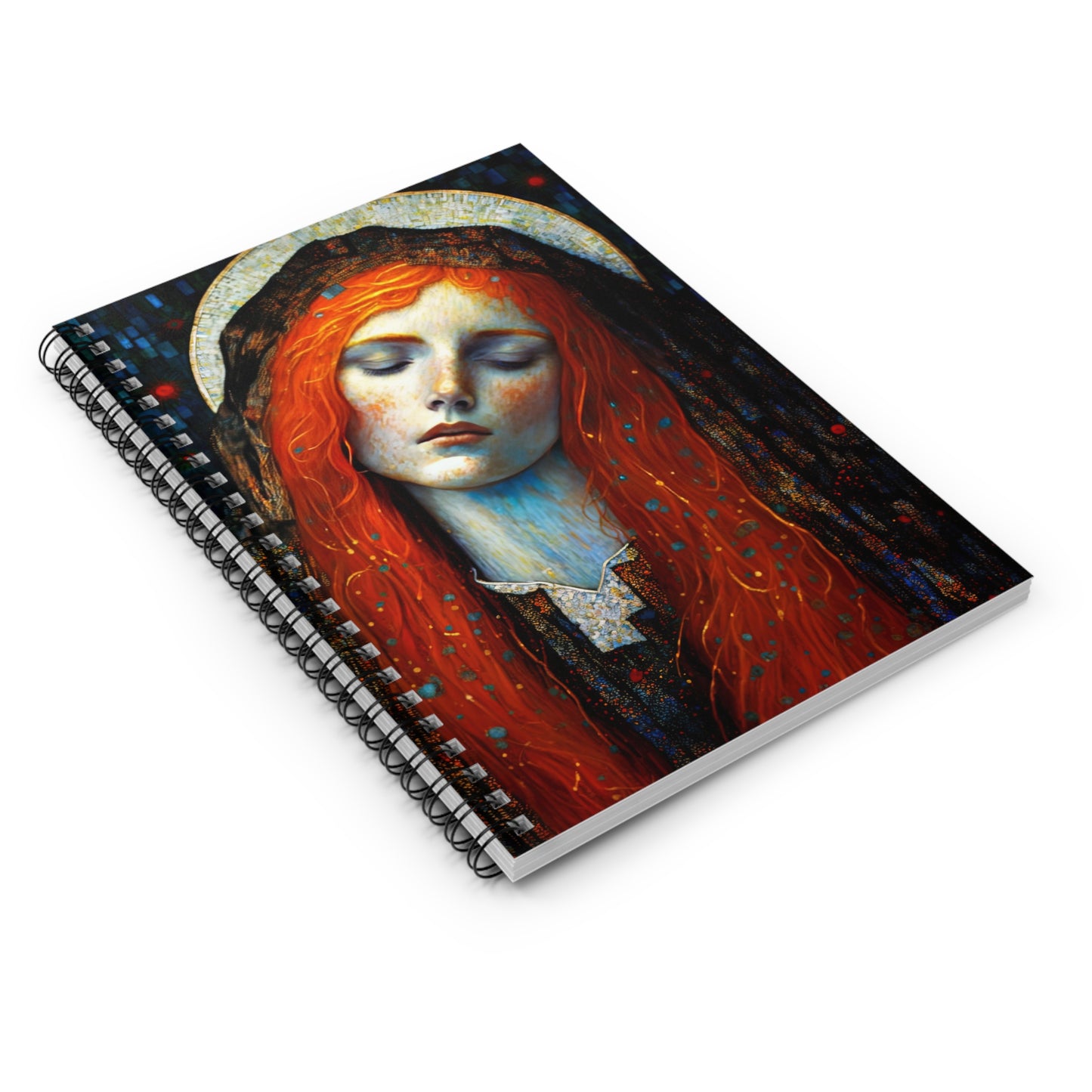 Embracing Grace - Saint Mary Magdalene Journal - Sanctified Souls Art - Religious Based Notebook - Spiral Notebook - Ruled Line - Catholic