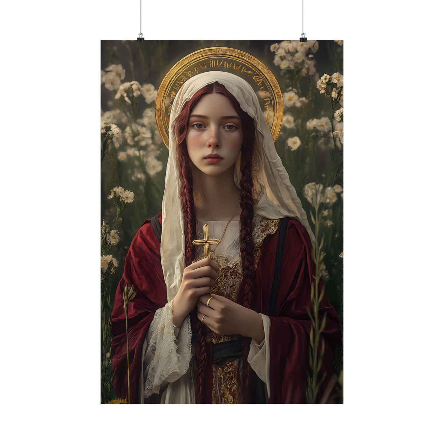 Saint Hilaria - Sanctified Souls Print - Multiple Sizes - Premium Matte Vertical Posters
