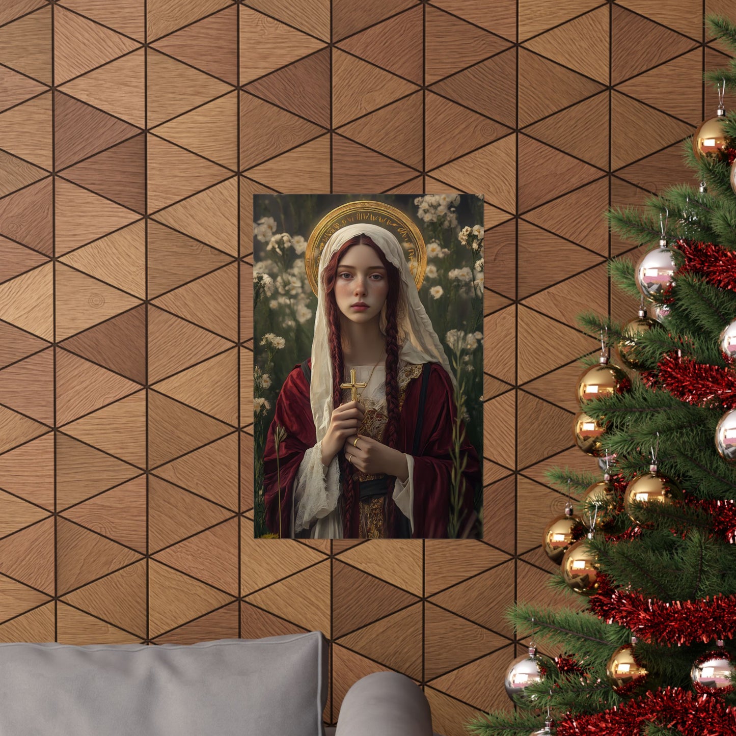 Saint Hilaria - Sanctified Souls Print - Multiple Sizes - Premium Matte Vertical Posters