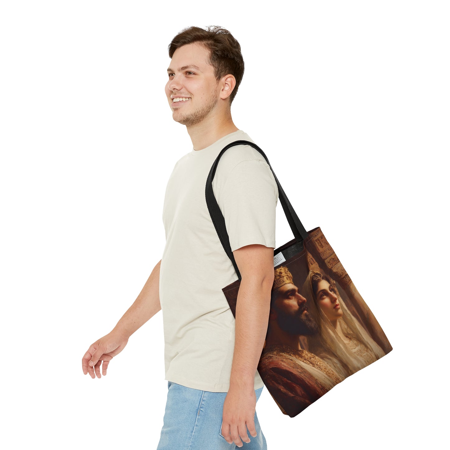 King Xerxes and Queen Esther - Tote Bag - Large Medium Small Faith Art Bag - Catholic Faith Purse