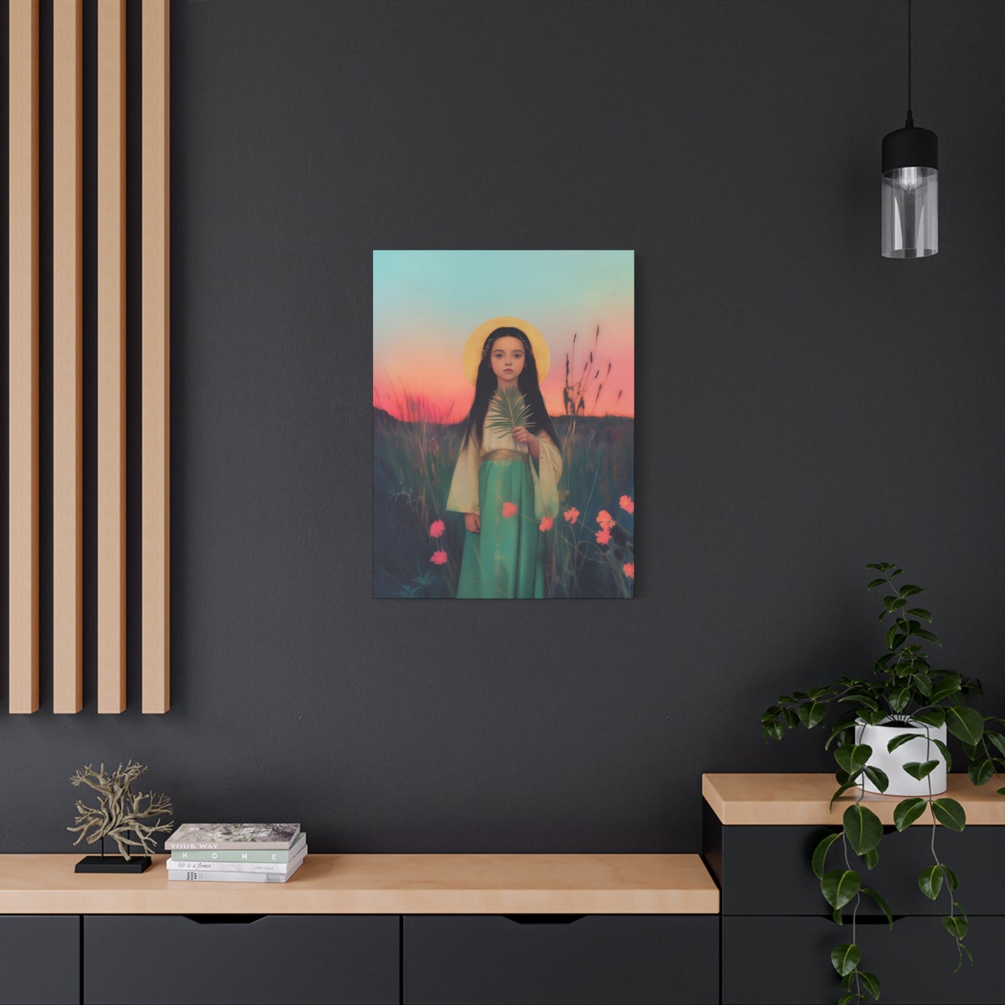 Saint Charity - Multiple Sizes - Catholic Home art - Museum Wrapped Canvas - Sanctified Souls Print - Martyr Saint
