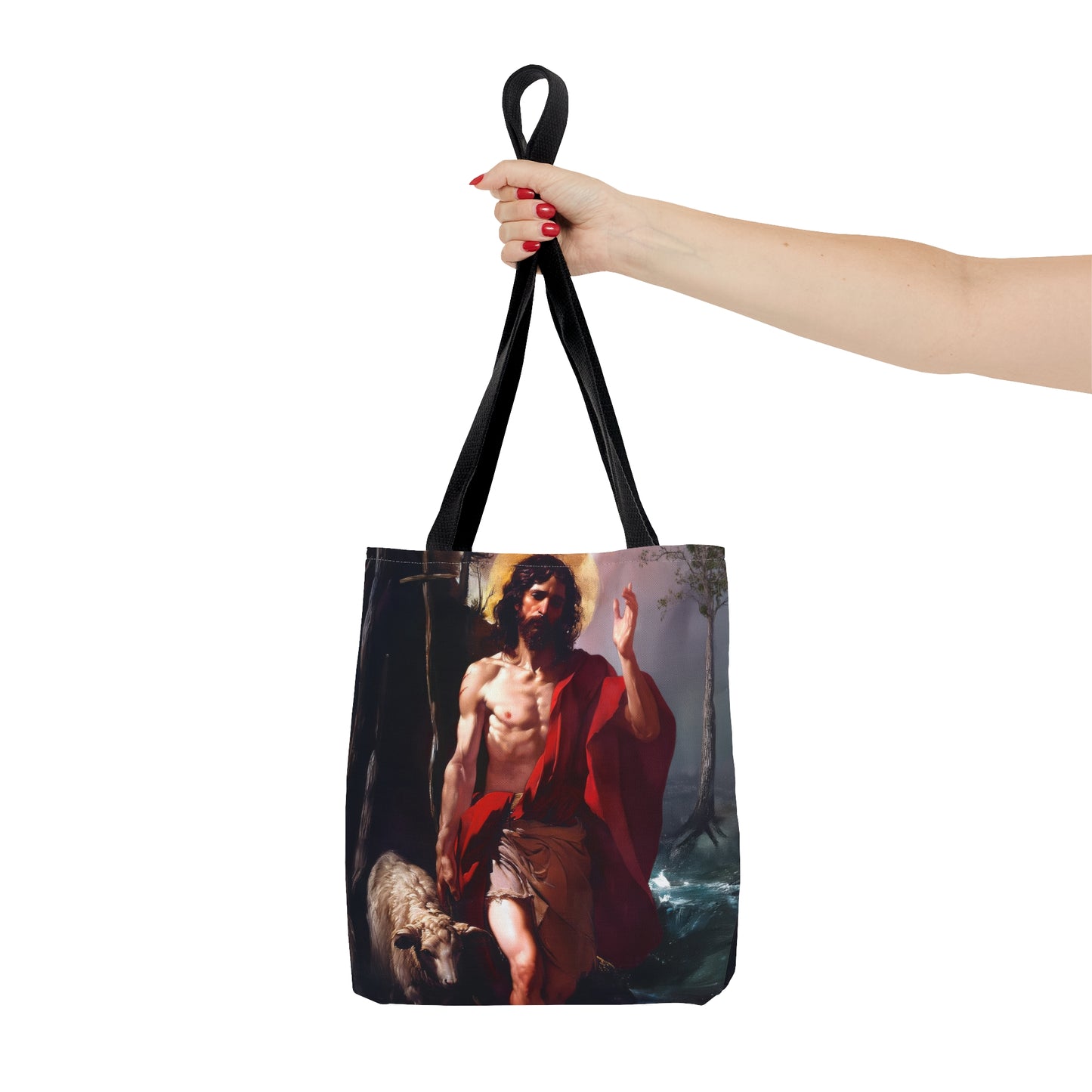 Saint John the Baptist  - Tote Bag - Large Medium Small Faith Art Bag - Bible Study Faith Purse - Double Sided