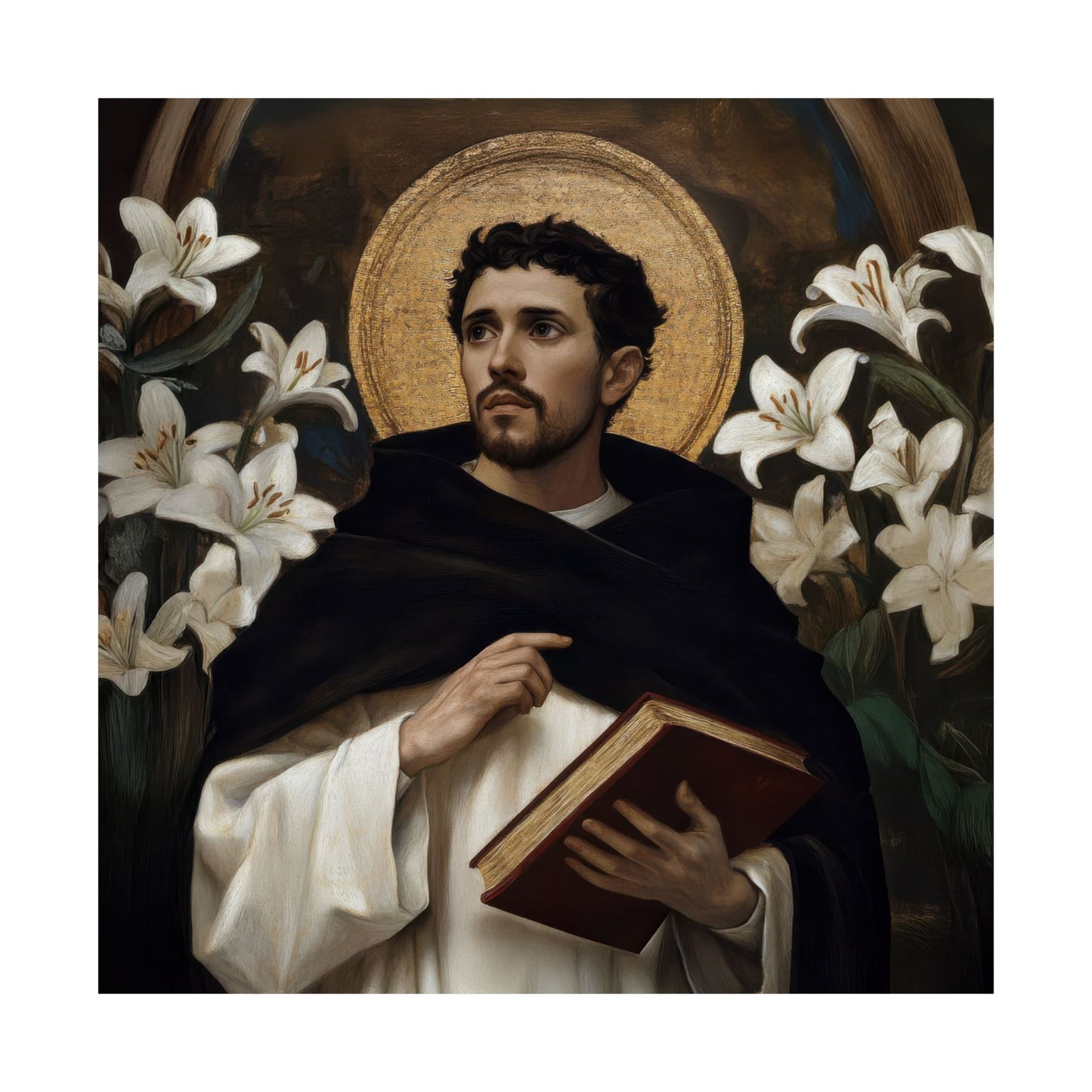 Saint Dominic - Sanctified Souls Print - Multiple Sizes - Premium Posters - Catholic Art - Christian Home Decor Artwork