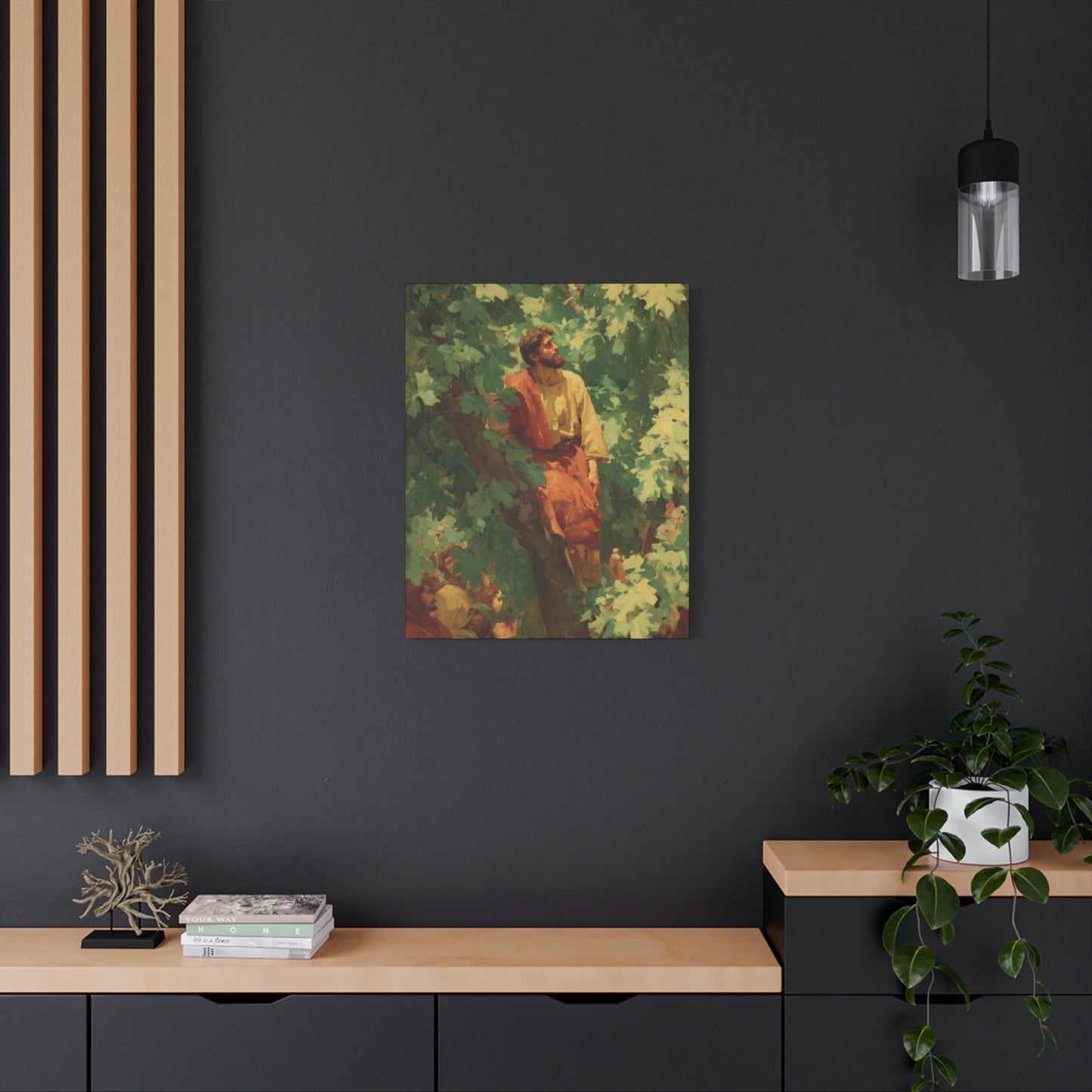 Zacchaeus - Gallery Wrapped Canvas - Print - Religious Art for your Home - Catholic Art Print