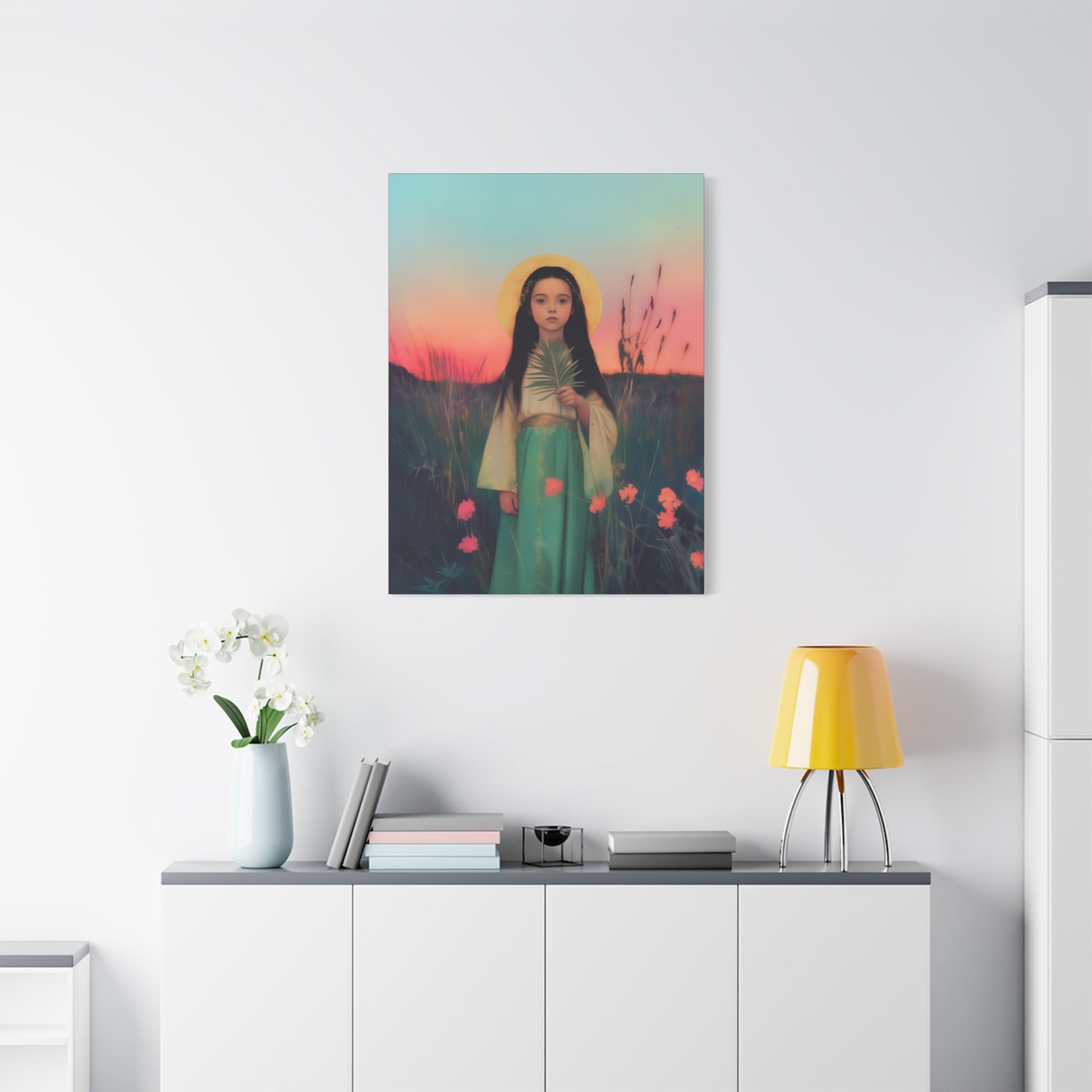 Saint Charity - Multiple Sizes - Catholic Home art - Museum Wrapped Canvas - Sanctified Souls Print - Martyr Saint