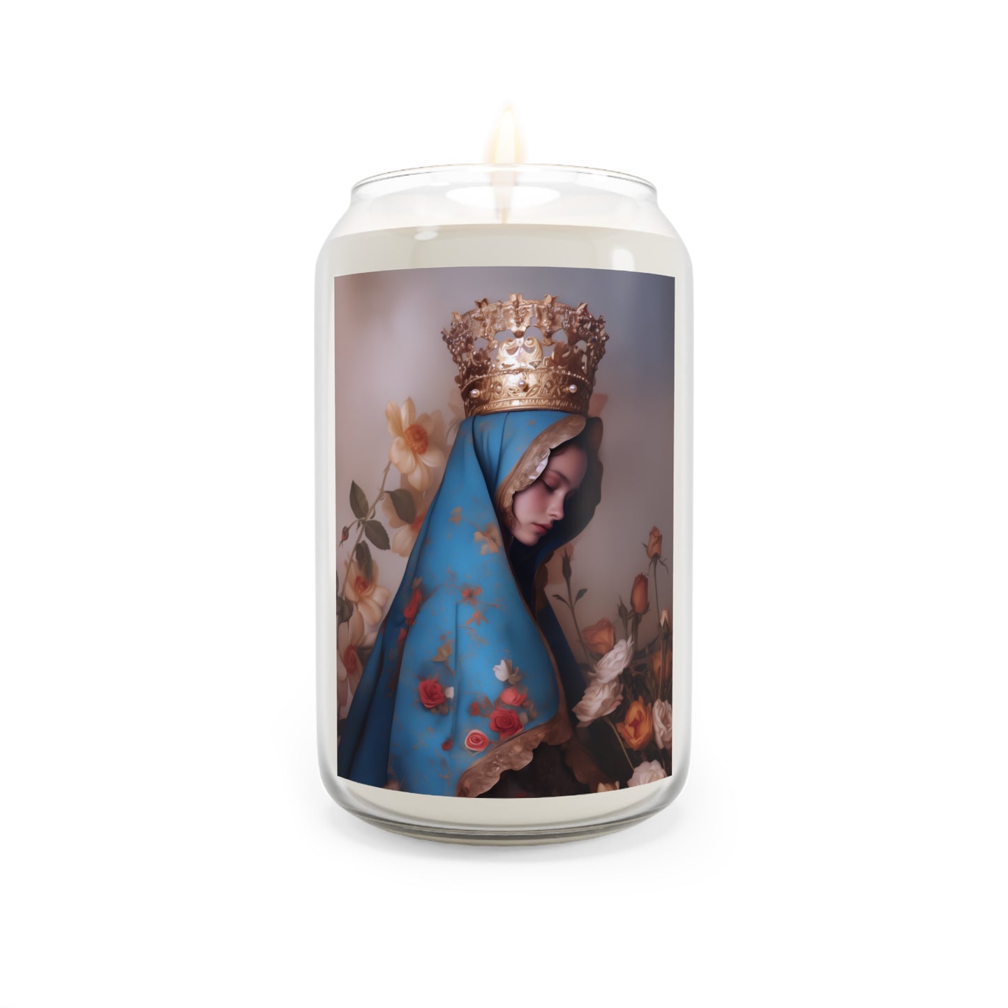 Our Lady of the Roses - Scented Prayer Candle, 13.75oz - Tall Size - Religious Prayer Candle - Catholic Saint - Mother Mary