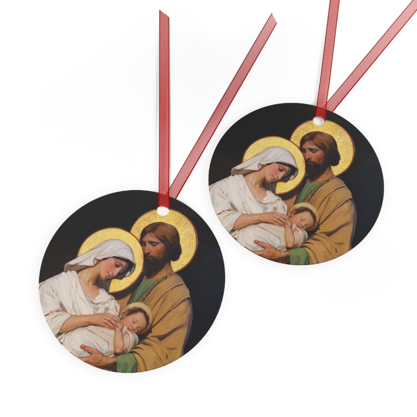 The Feast of the Presentation of the Lord - Holy Family - Metal Ornament - Religious Holiday Christmas Ornament and Keepsake - Prayer