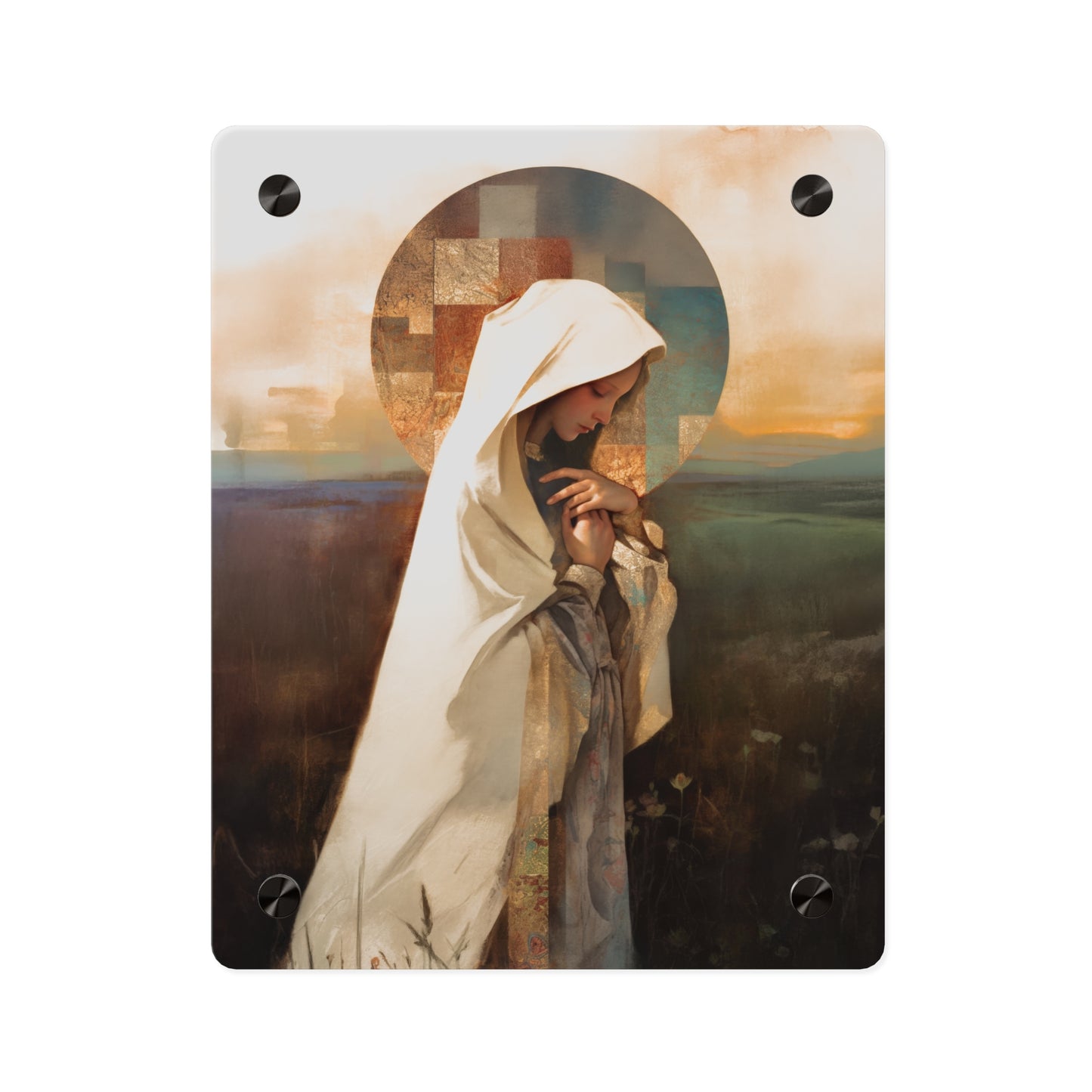 Our Lady of the Prairie Wall Art Panel - Ready to Hang Acrylic Print - Catholic Saint Art - Patron Saint Print
