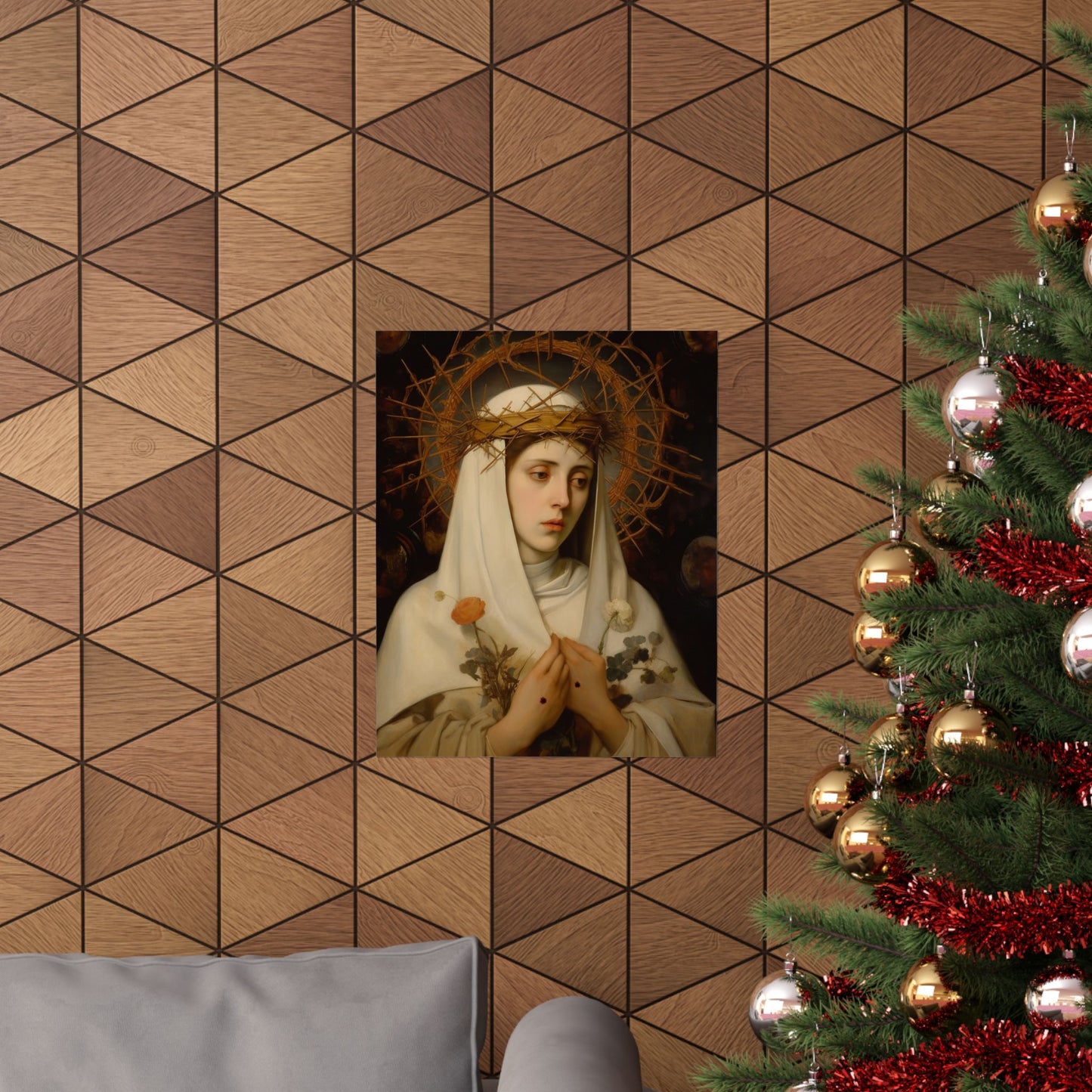Saint Catherine of Siena - Sanctified Souls Print - Multiple Sizes - Premium Matte Vertical Posters - Catholic Saint Art