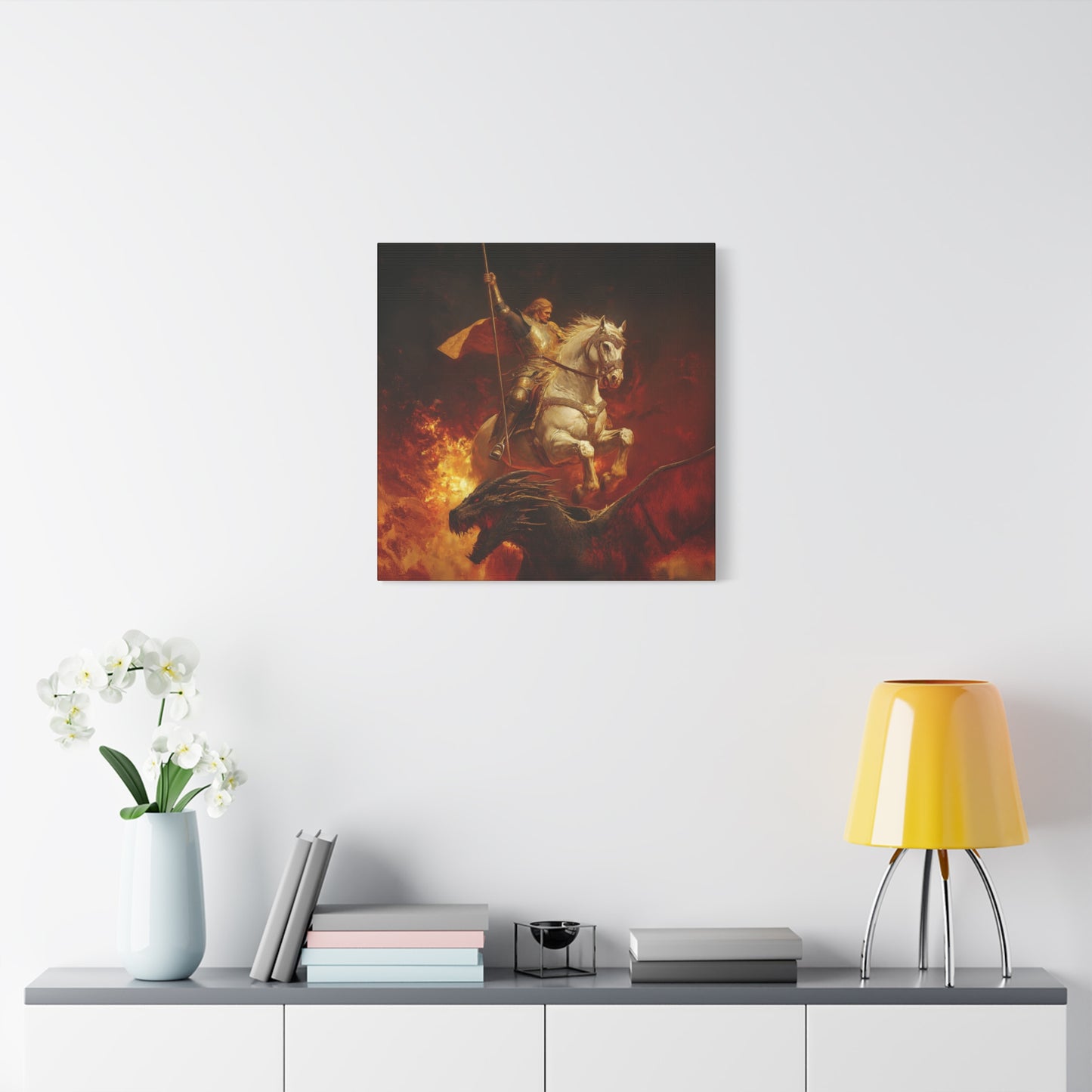 Saint George -  Museum Wrapped Canvas - Sanctified Souls Print - Religious Art for your Home - Catholic Patron Saint Art