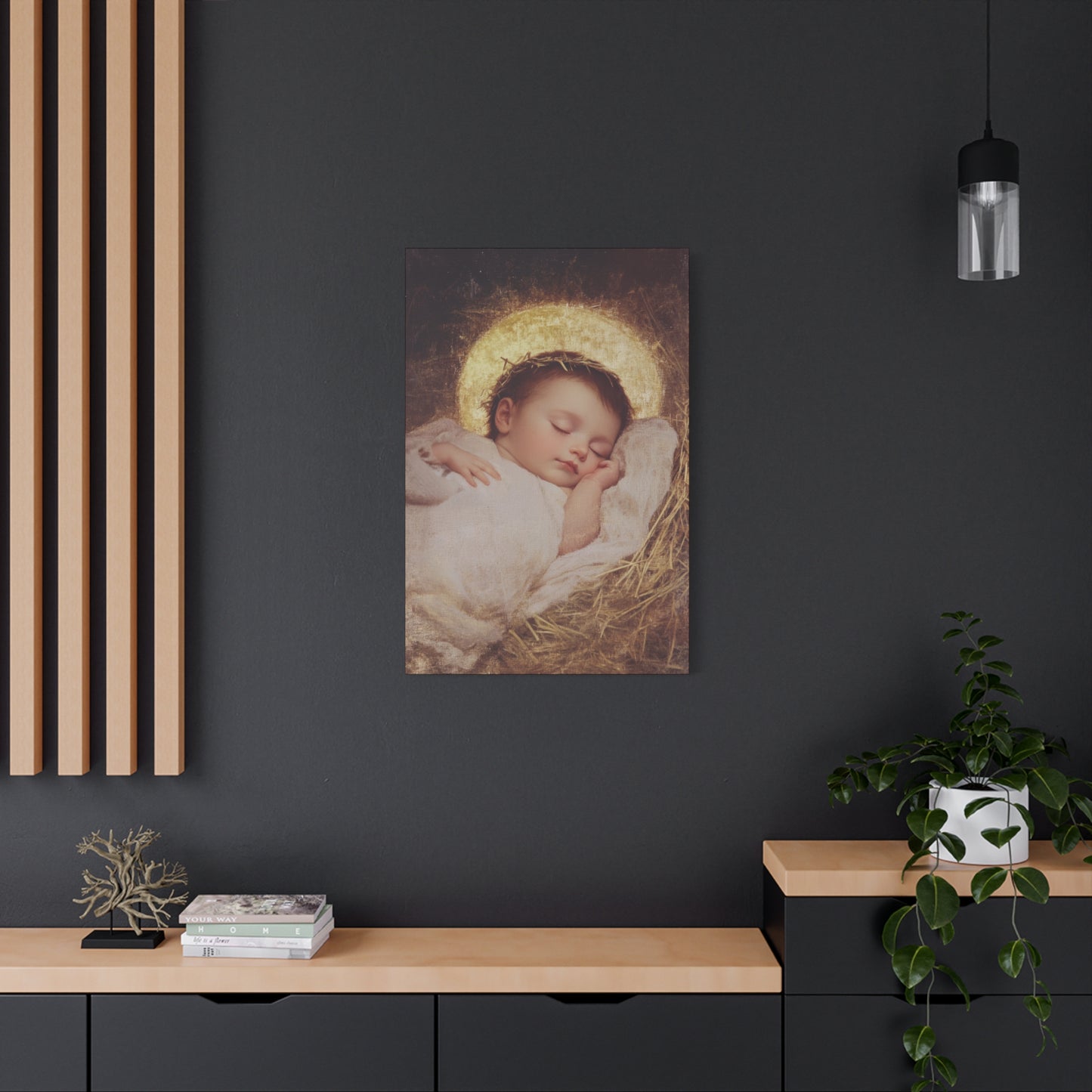 The Christ Child Born Into the Quiet of the World - Gallery Wrapped Canvas - Print - Religious Art for your Home - Catholic Art Print