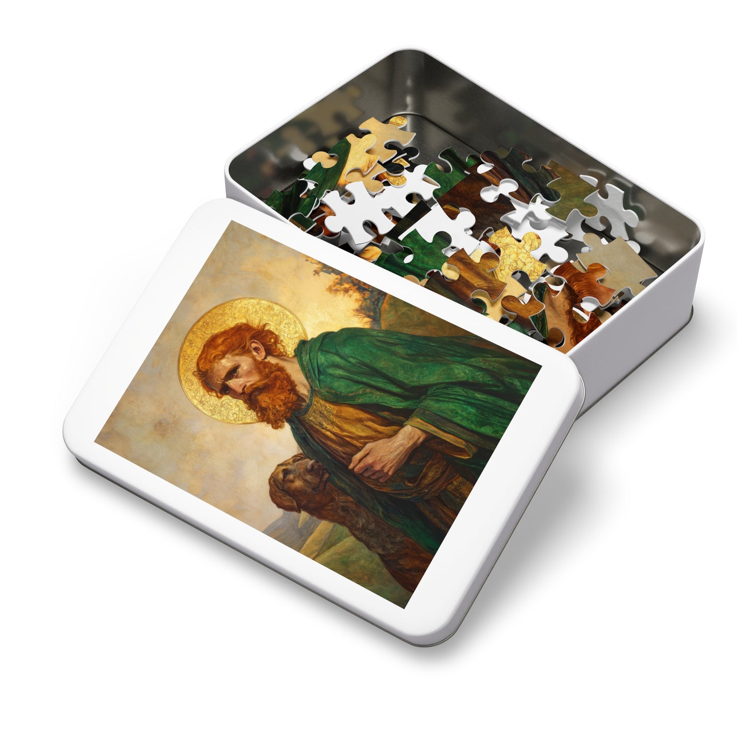 Saint Andrew the Scot - Puzzle and Keepsake Tin - Religious (30, 110, 252, 500,1000) - Religious Puzzle - Gifts for Catholic Families