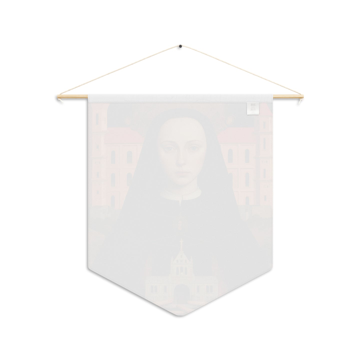 Saint Hedwig Wall Banner / Wall Hanging / Pennant - Prayer room art - Catholic Home - Saint Art for your home - 18" x 21"