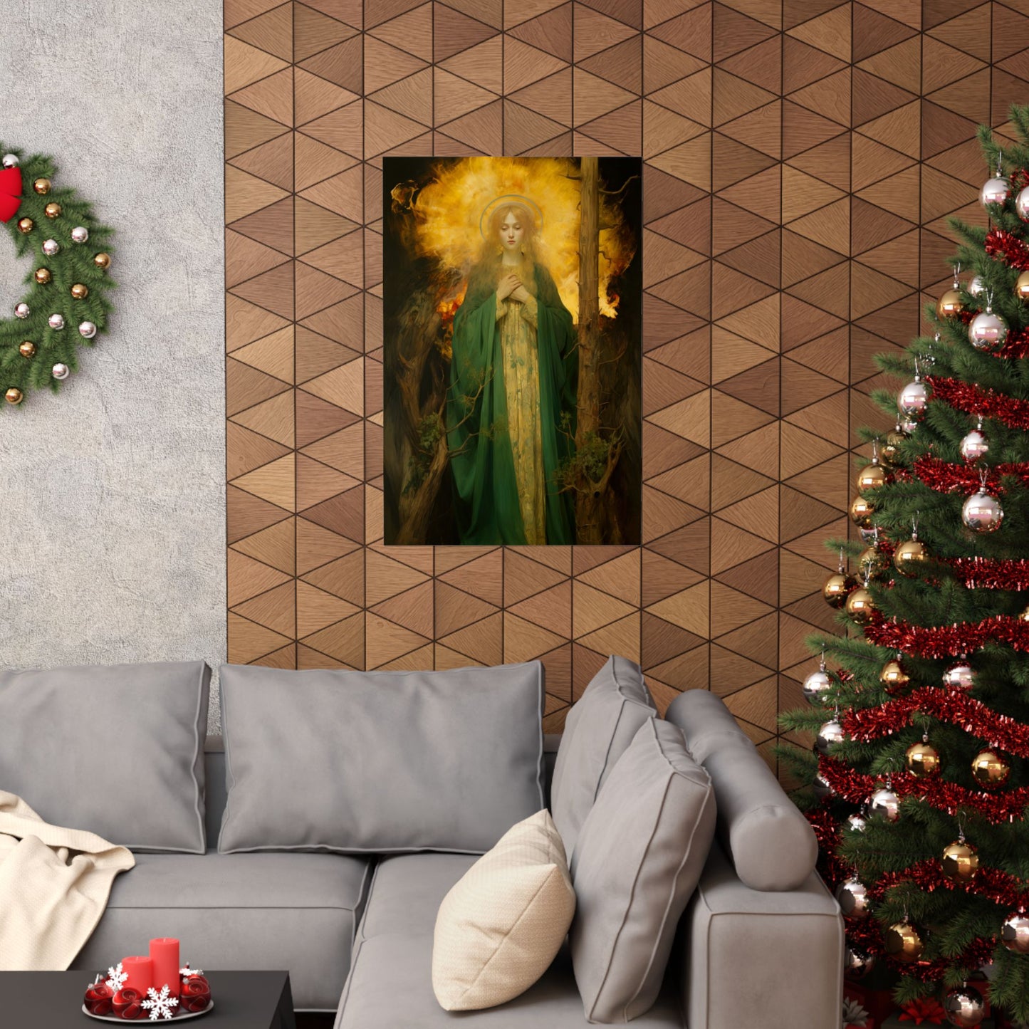 Saint Afra - Sanctified Souls Print - Multiple Sizes - Premium Matte Vertical Posters - Catholic Art - Religious Poster