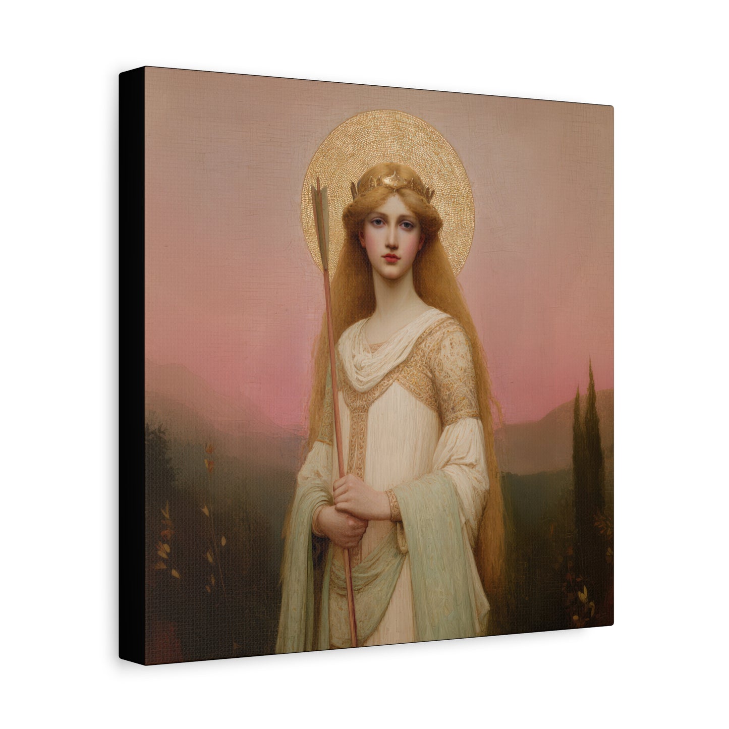 Saint Ursula -  Museum Wrapped Canvas - Sanctified Souls Print - Religious Art for your Home - Catholic Patron Saint Art