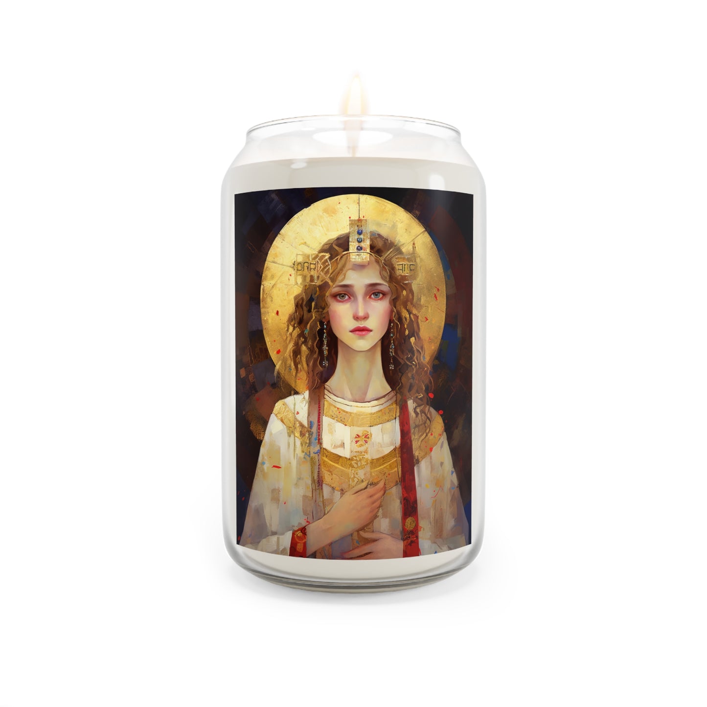 Saint Ursula  - Scented Prayer Candle, 13.75oz - Tall Size - Religious Prayer Candle - Catholic Art