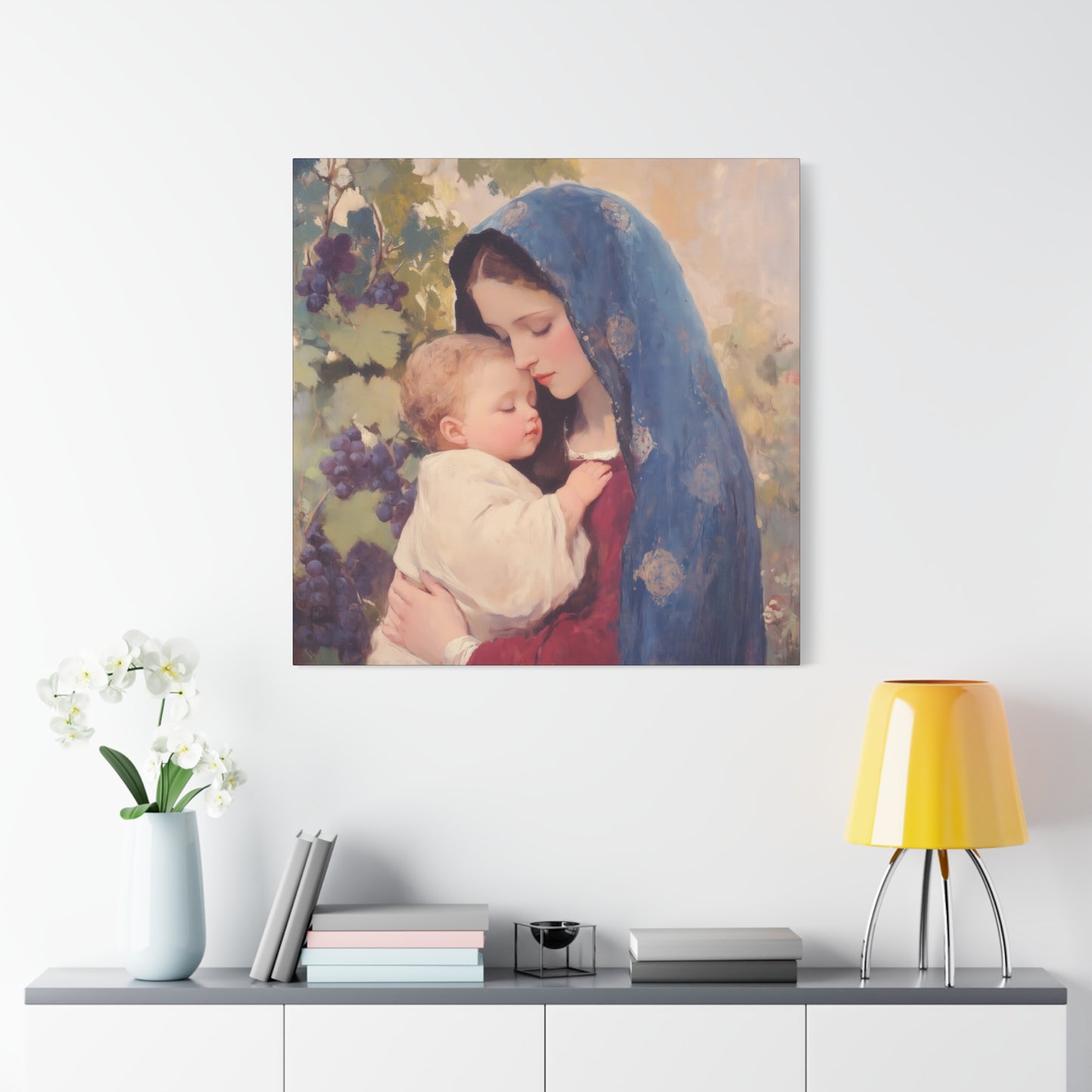 Our Lady of the Grapes / Out Lady of the Harvest - Gallery Wrapped Canvas - Print - Religious Art for your Home - Catholic Art