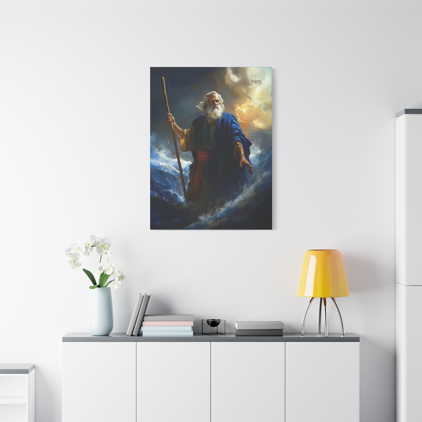 Moses Before the Trembling Sea - Gallery Wrapped Canvas - Print - Religious Art for your Home - Catholic Art