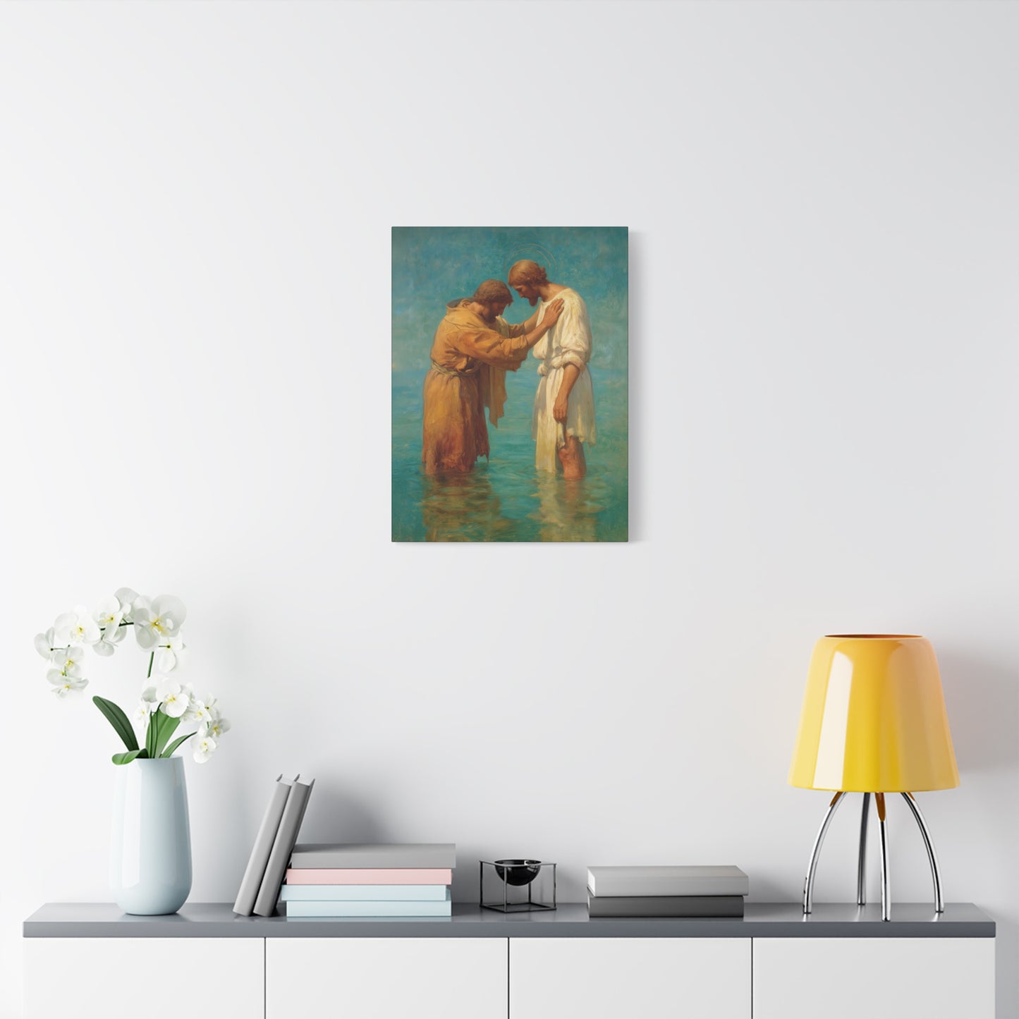 Saint John the Baptist, Servant of the Dawn - Museum Wrapped Canvas - Print - Religious Art for your Home - Christian print - Prayer Room
